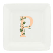 Piattino Quadrato 'P', Adorato - Porcellana,  10x10 cm