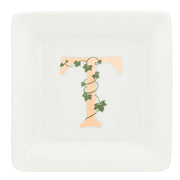 Piattino quadrato "T", Adorato - Porcellana, 10x10 cm
