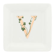 Piattino Quadrato 'V', Adorato - Porcellana,  10x10 cm