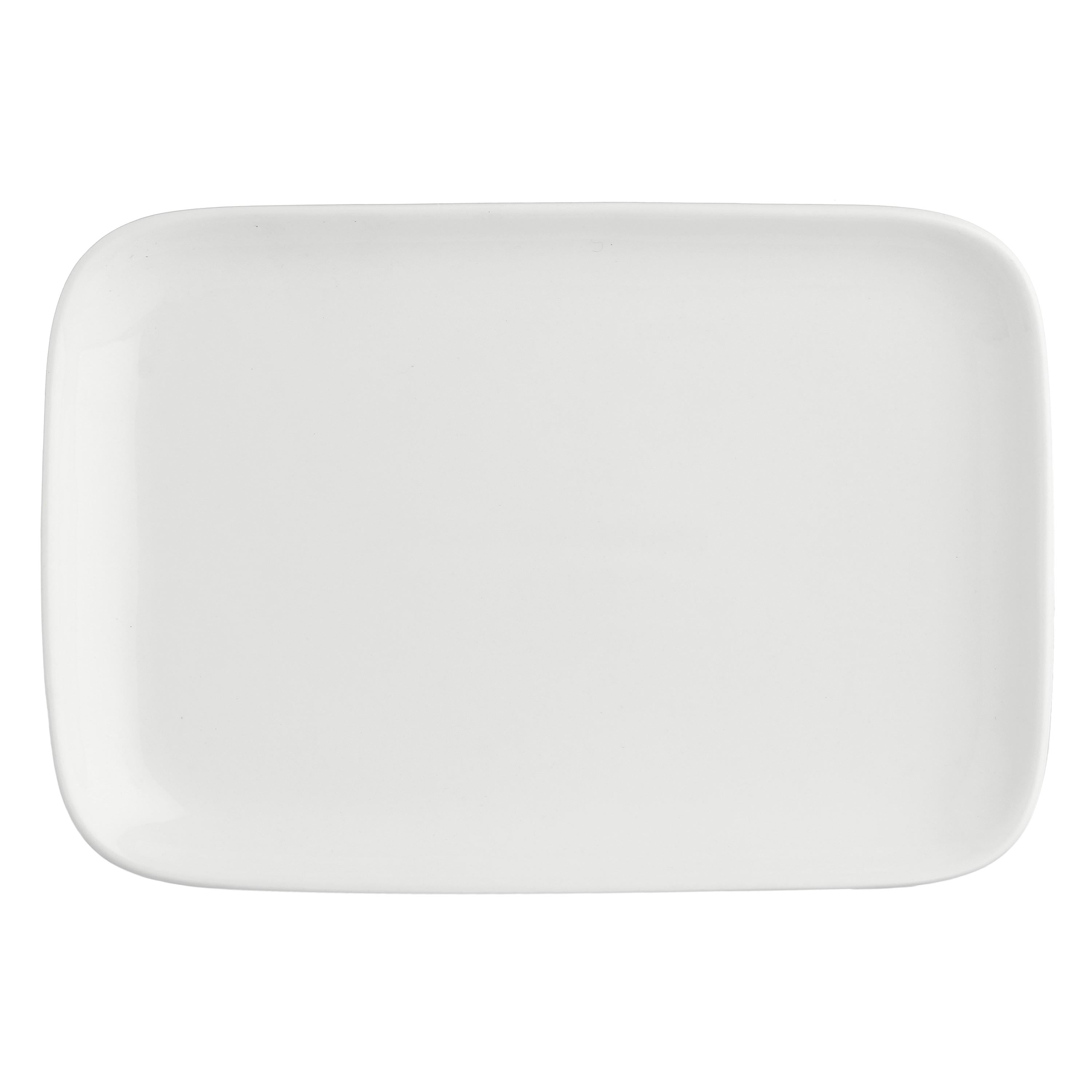 Set da 4, New Age Piatto Rettangolare, Essenziale - Bone China, 30x22x2,1 cm