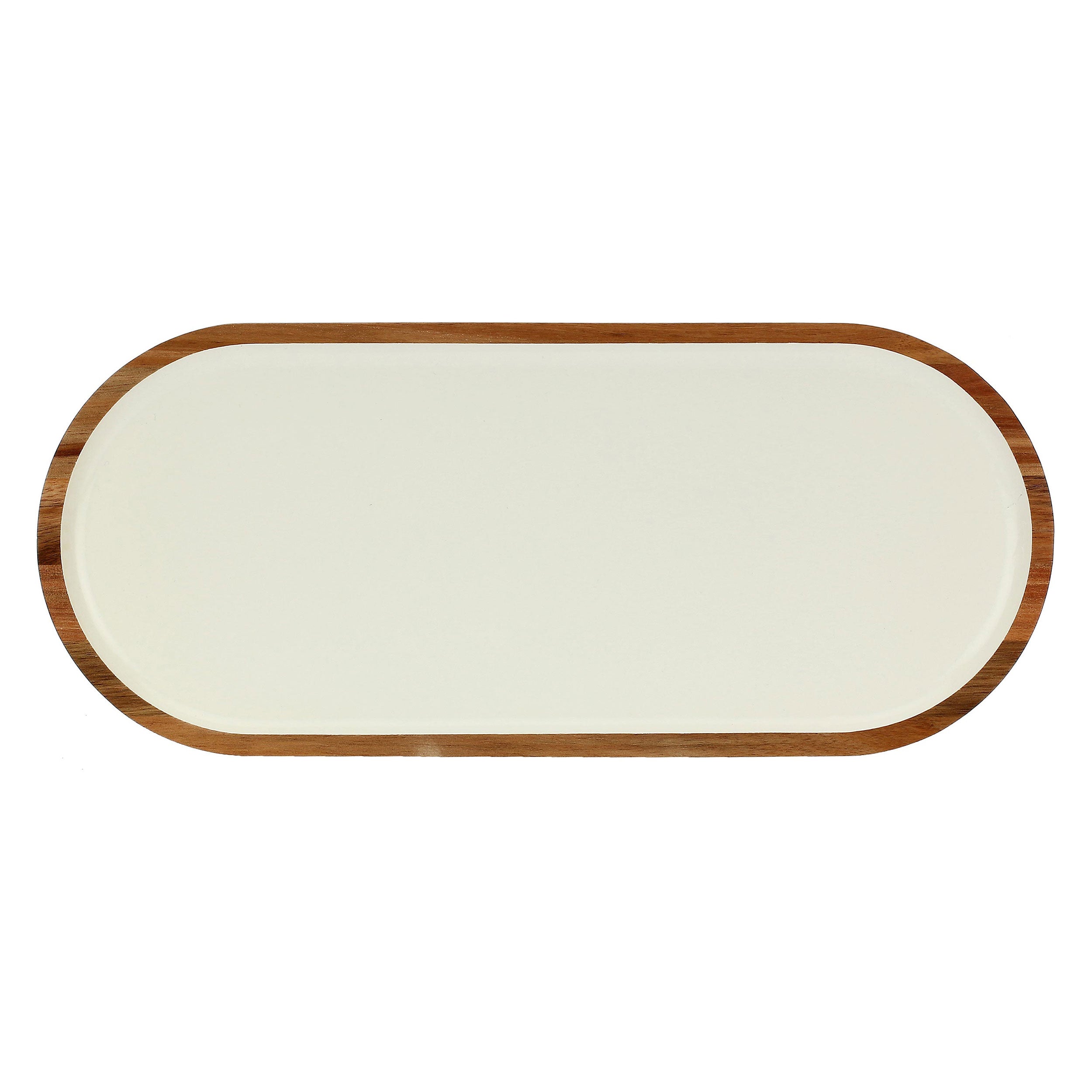 Vassoio Ovale, Libeccio - Legno Smaltato, 35,6x15,2x1,9 cm