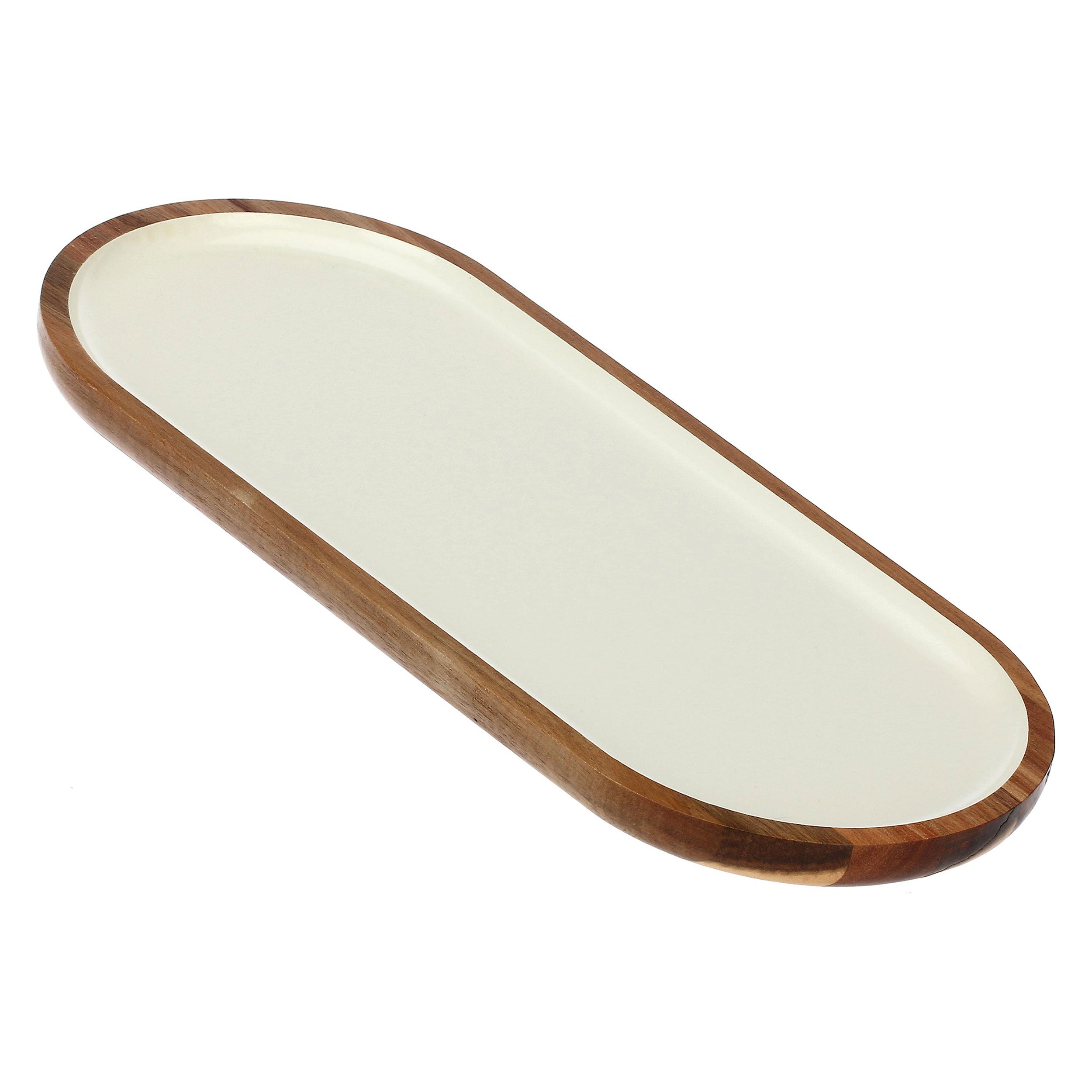 Vassoio Ovale, Libeccio - Legno Smaltato, 35,6x15,2x1,9 cm