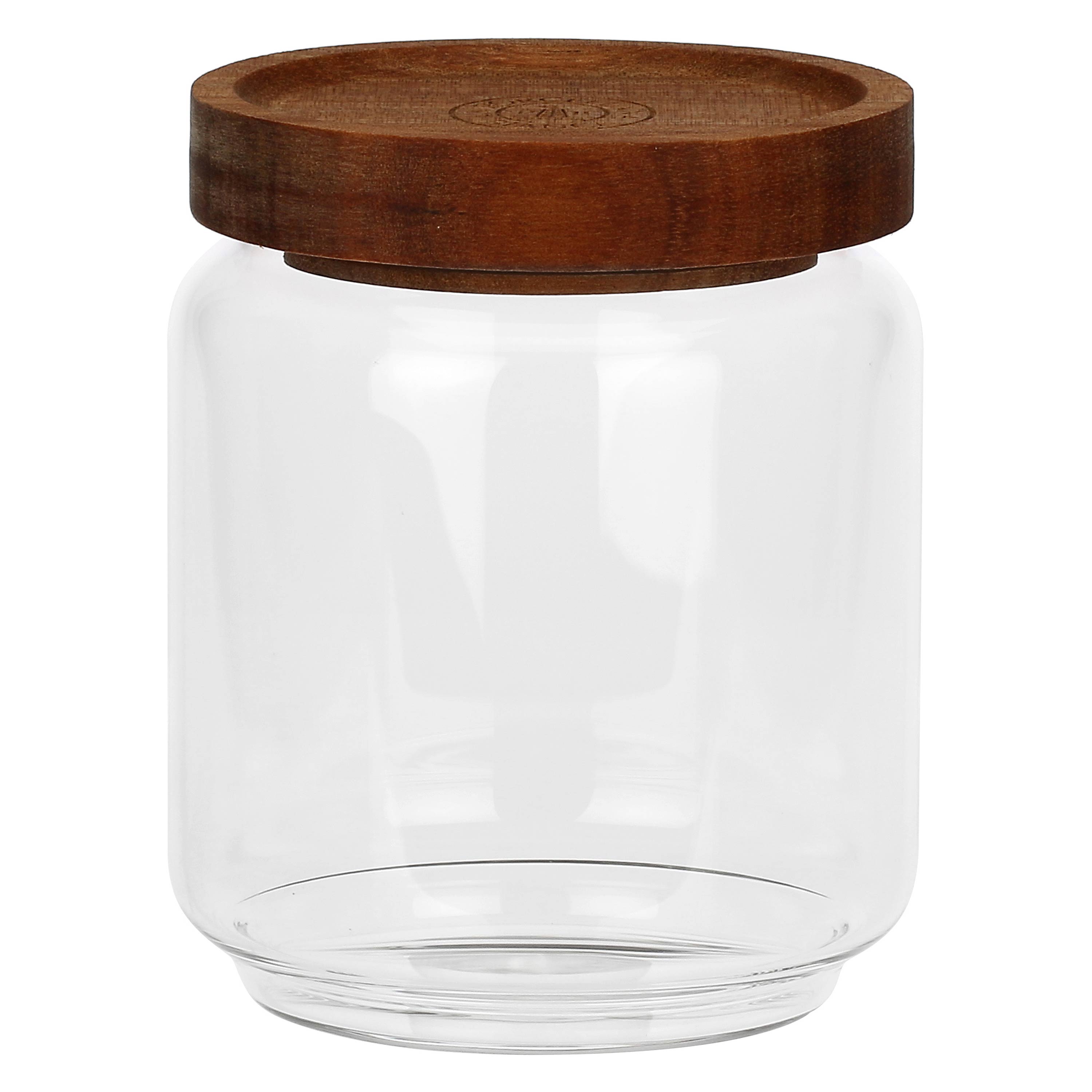 Barattolo, Libeccio - vetro borosilicato, acacia con guarnizione in silicone, 400 ml