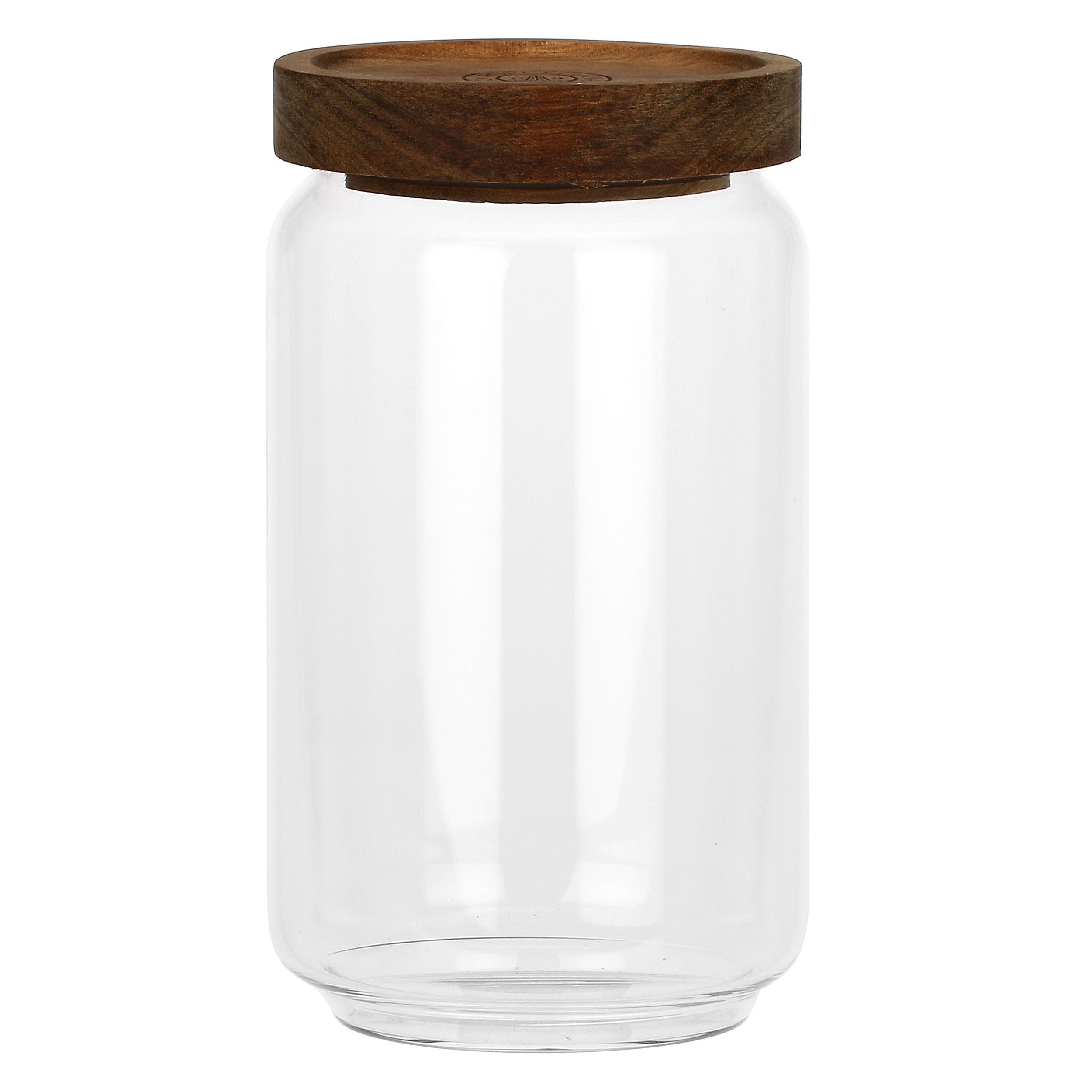 Barattolo, Libeccio - vetro borosilicato, acacia con guarnizione in silicone, 700 ml