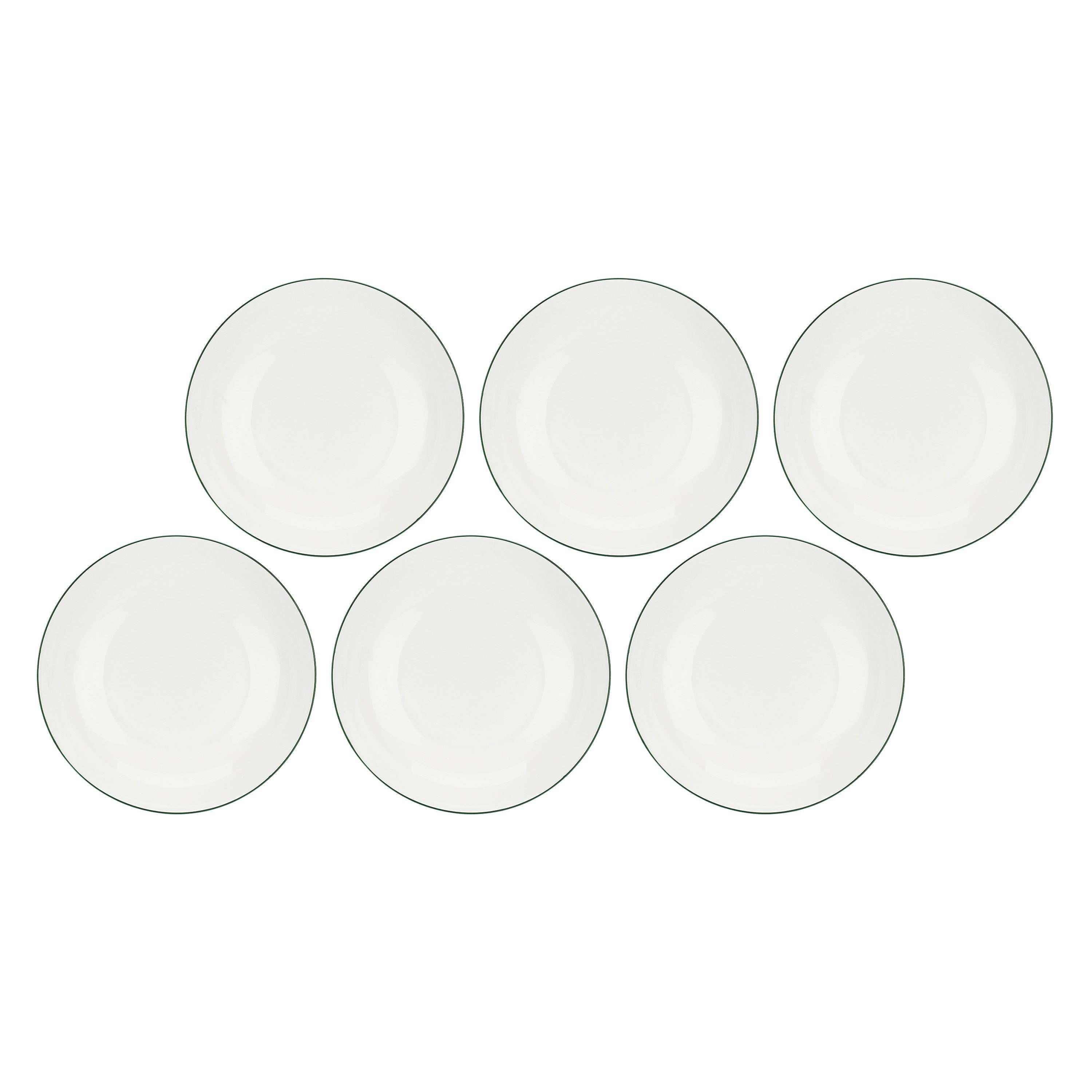 Set da 6, Piatto Fondo, Dintorno - Porcellana, Ø 20 cm