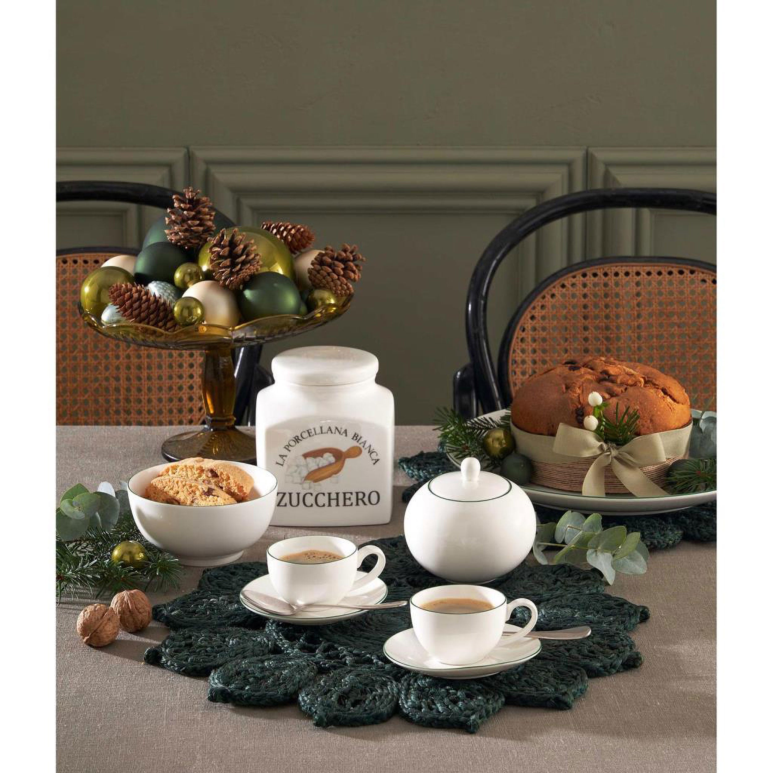 Set da 6, Mug, Dintorno - Porcellana, 450cc