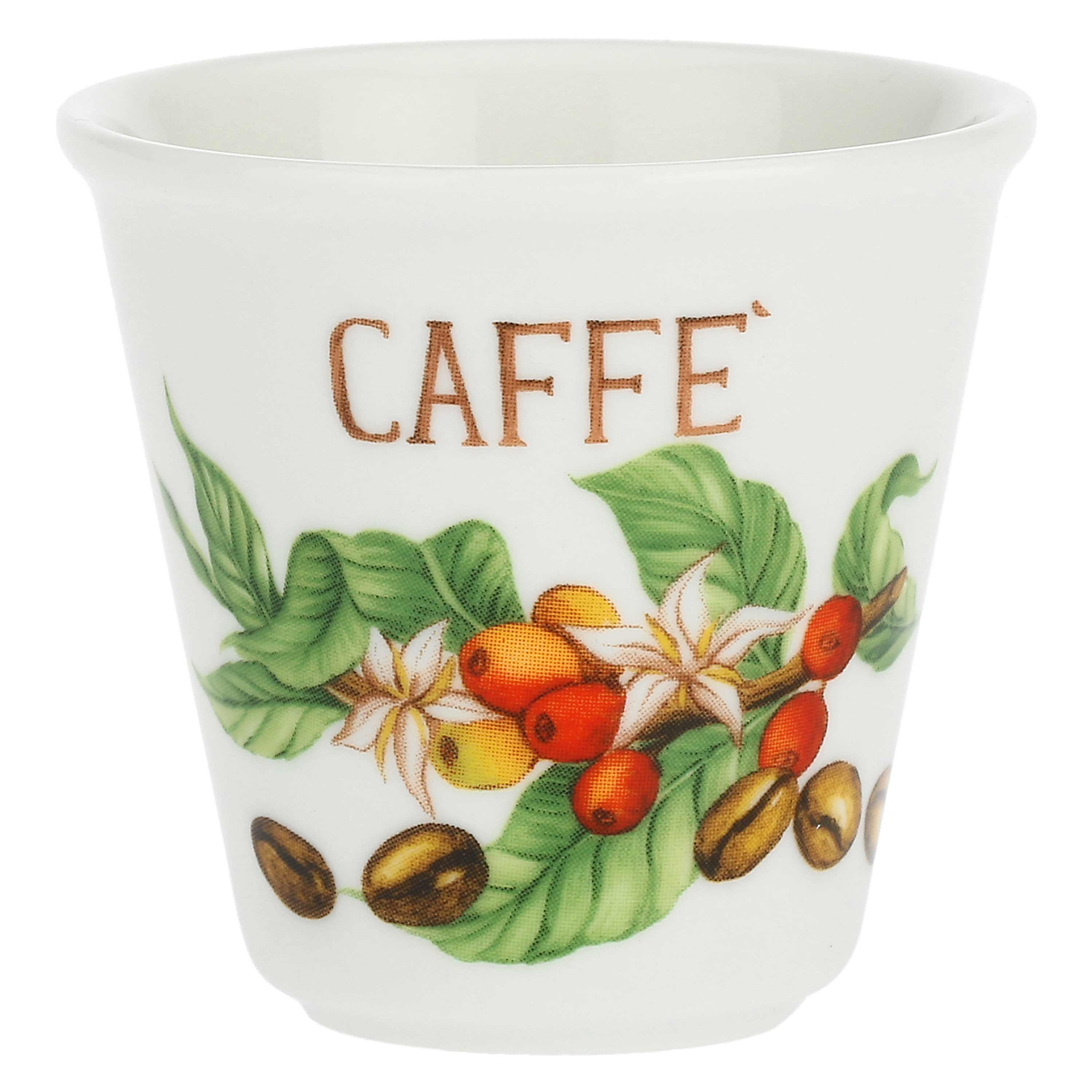Set da 6, Bicchierino Caffè, Liquorelli - Porcellana, 75 cc