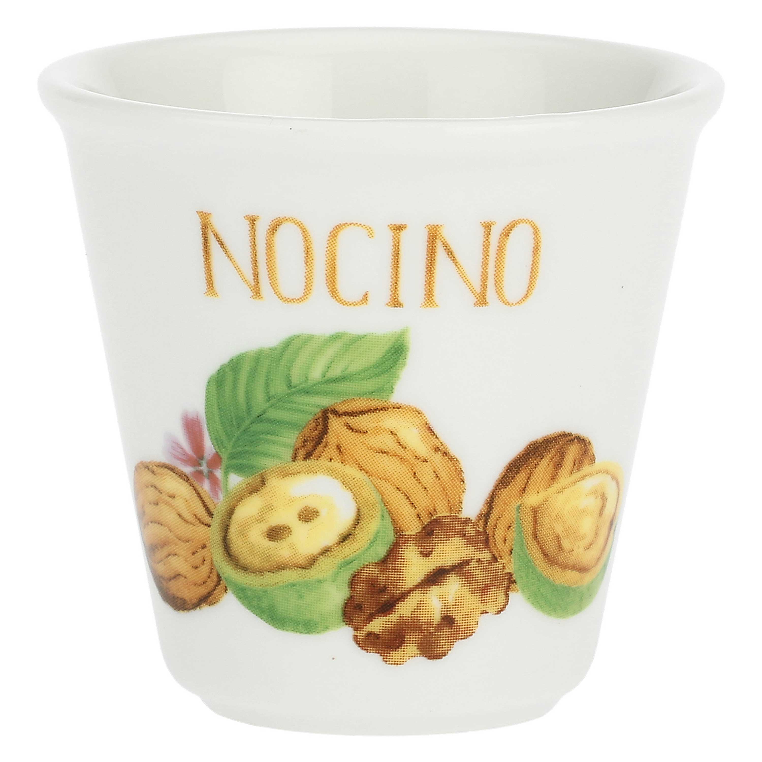 Set da 6, Bicchierino Nocino, Liquorelli - Porcellana, 75 cc