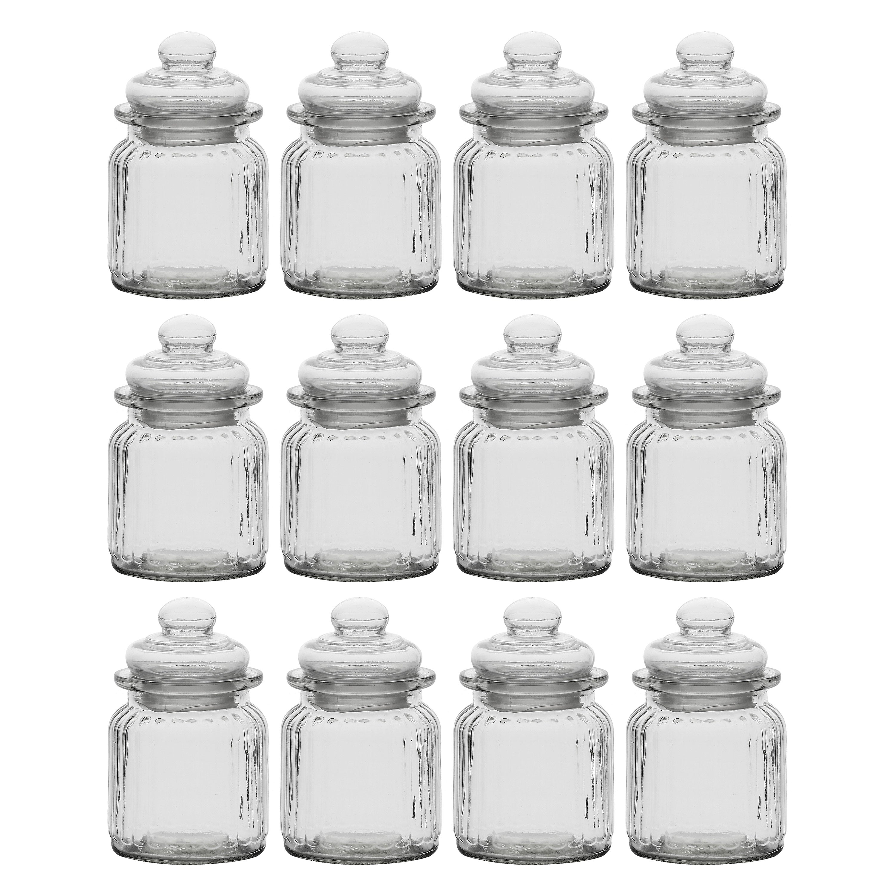 Set da 12, Barattolo Vetro Coste, Versilia - Porcellana, 250 ml