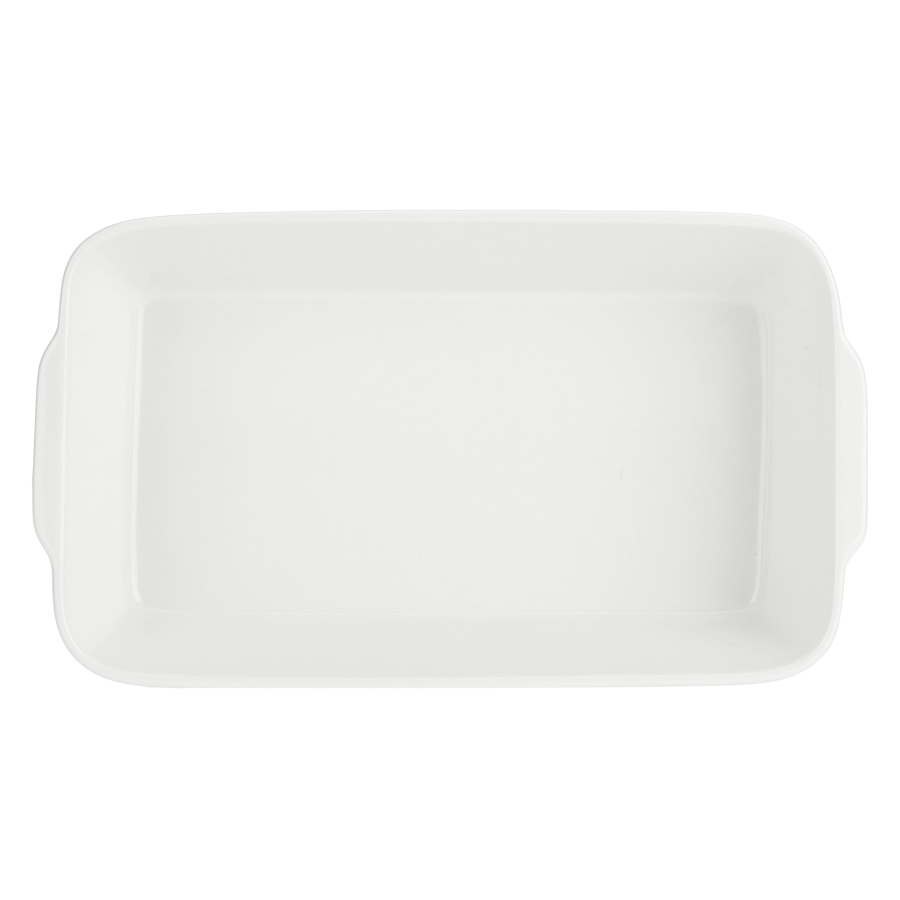 Set da 2, Teglia Rettangolare Stondata, Anghiari - Porcellana, 26x15 cm