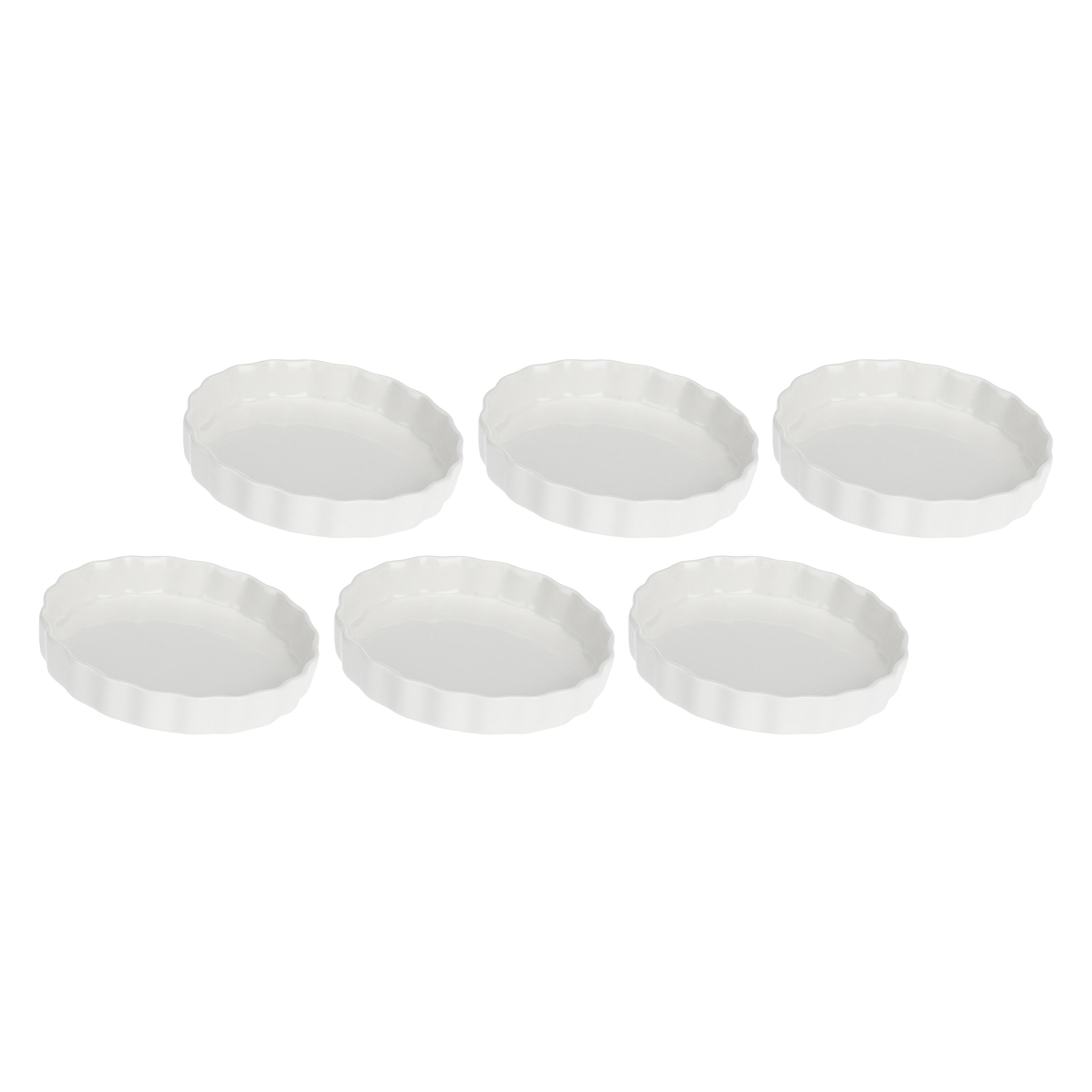 Set da 6, Flan, Arezzo - Porcellana, 14,5 cm