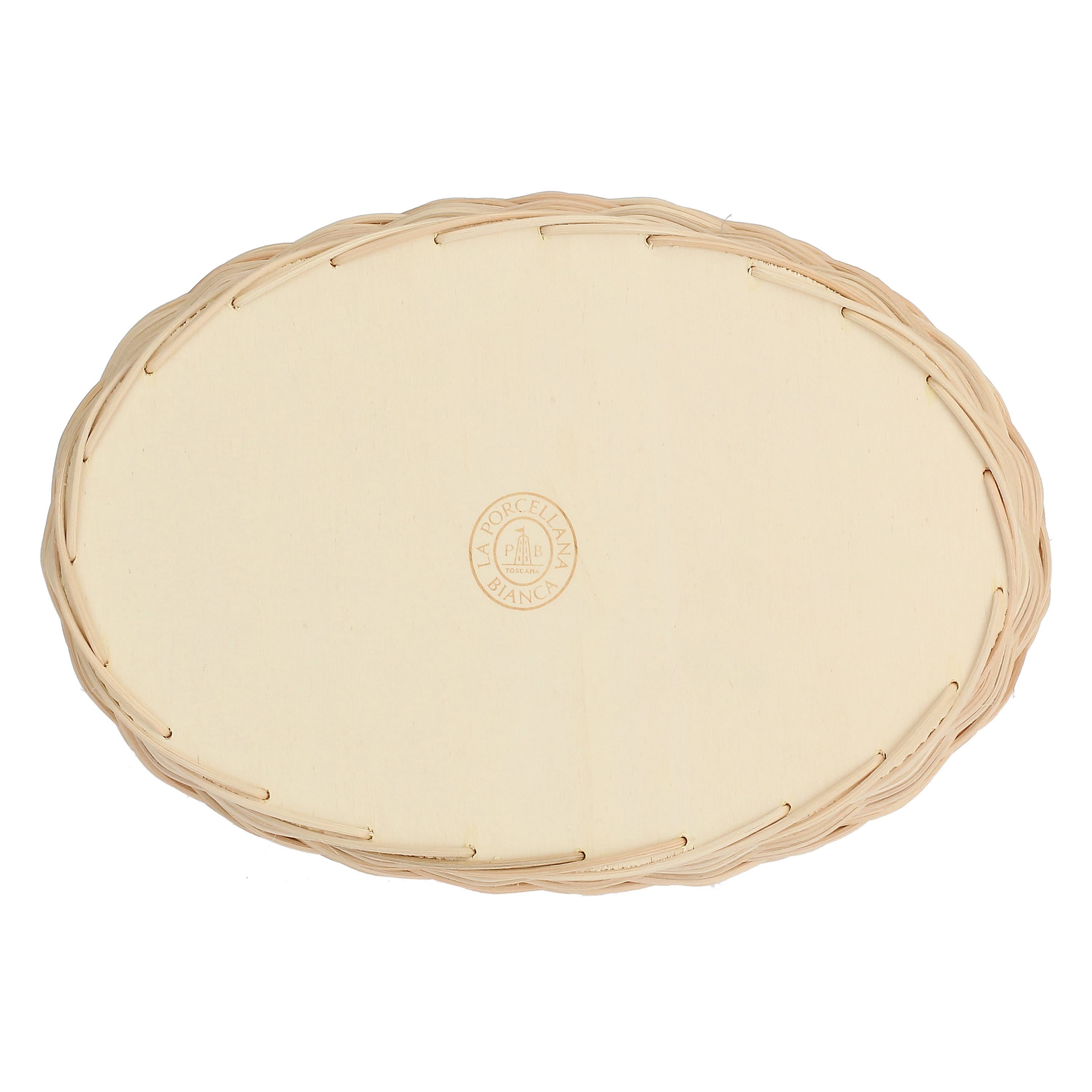 Midollino Per Teglia Ovale - Midollino, 30x20x6,5 cm