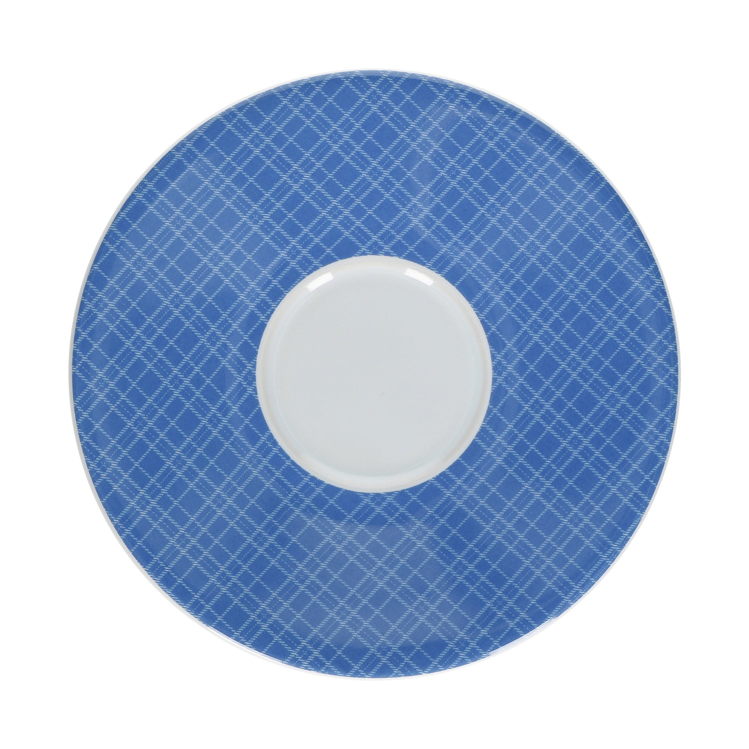 Set of 6, Blue Breakfast Saucer, Flower &amp; Colors