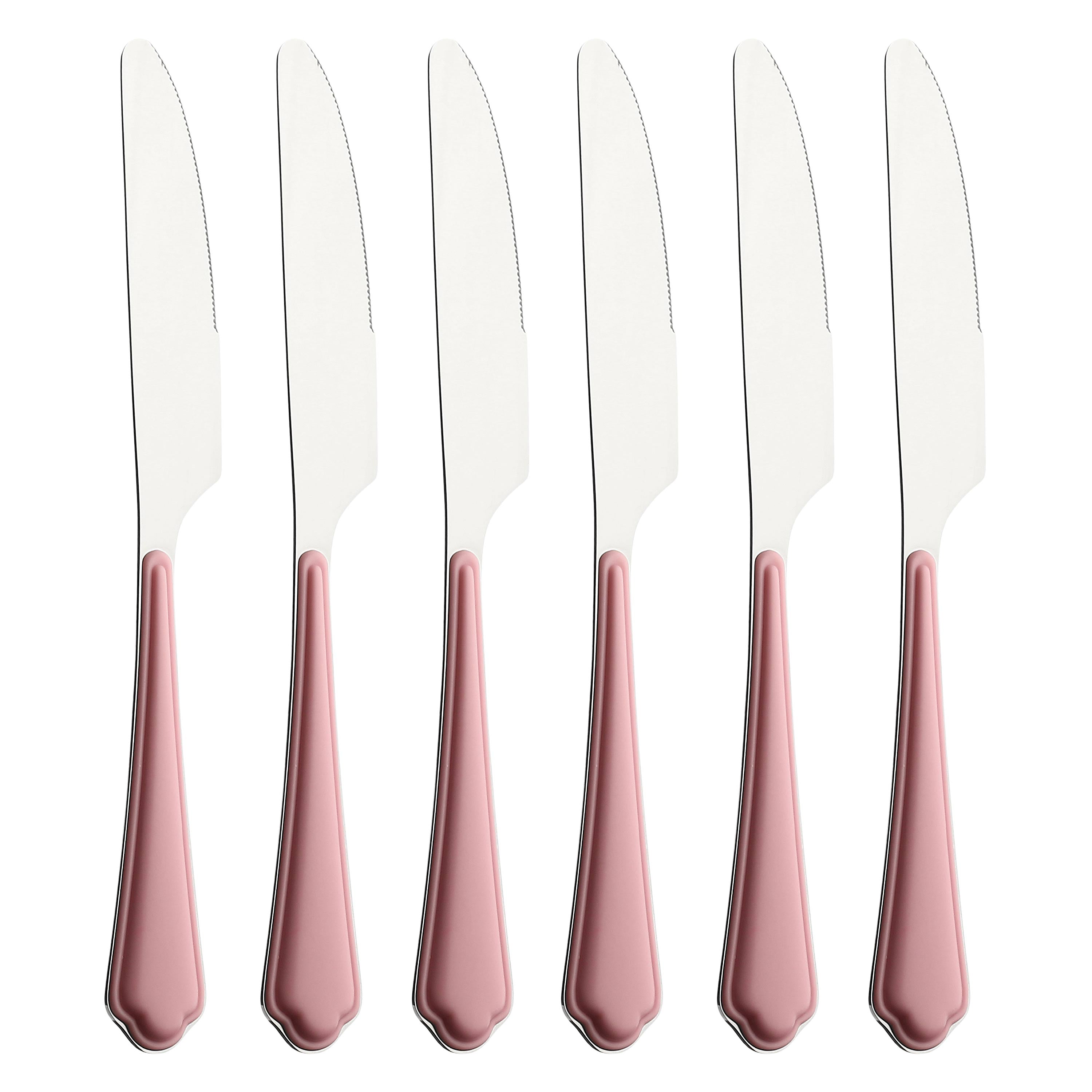 Set of 6, Table Knife, Portland Pink