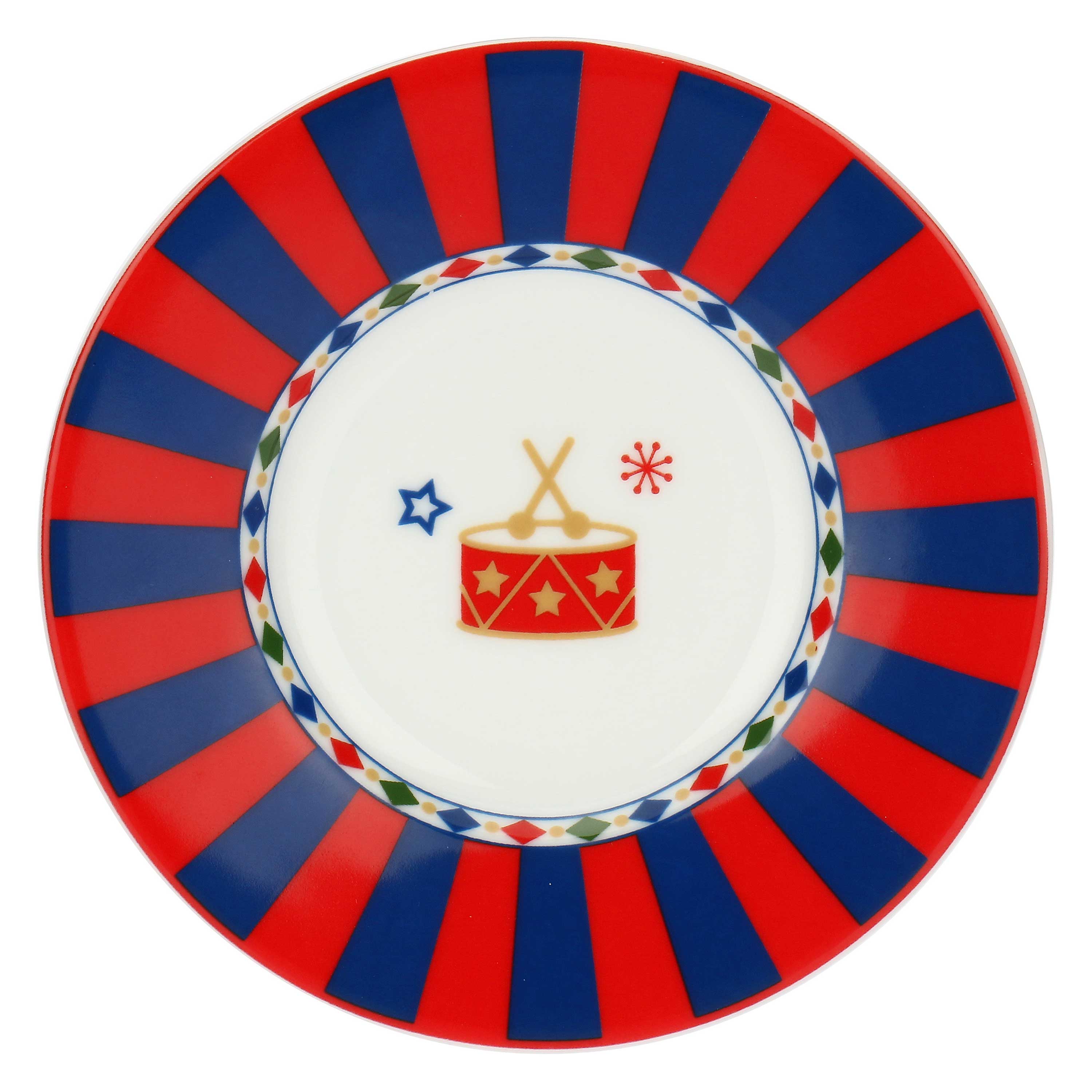 Set of 6, Espresso Cup and Saucer, The Christmas Band - Porcelain