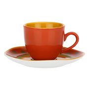 Set da 6, Tazza Caffe con piattino, Cottage - Porcellana