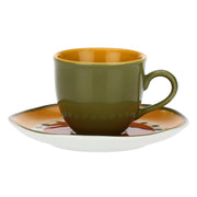 Set da 6, Tazza Caffe con piattino, Cottage - Porcellana
