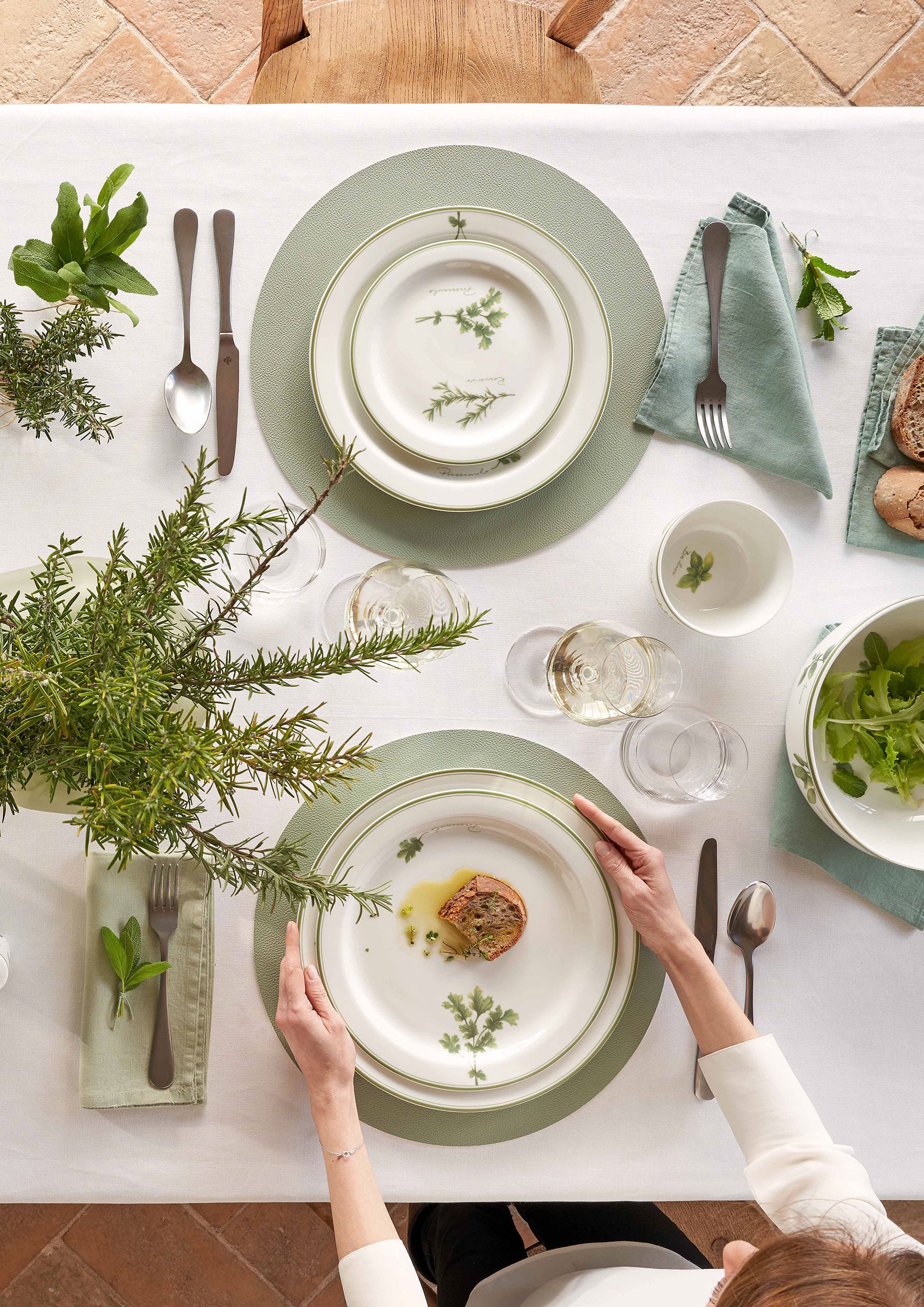 Set da 6, Tazza Caffe con piattino, Coltivia - Porcellana, 90 ml