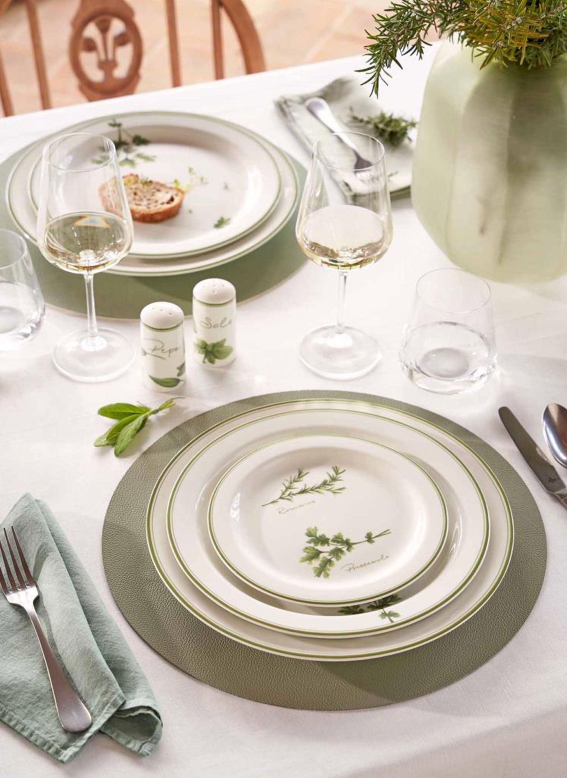 Set da 6, Tazza Caffe con piattino, Coltivia - Porcellana, 90 ml