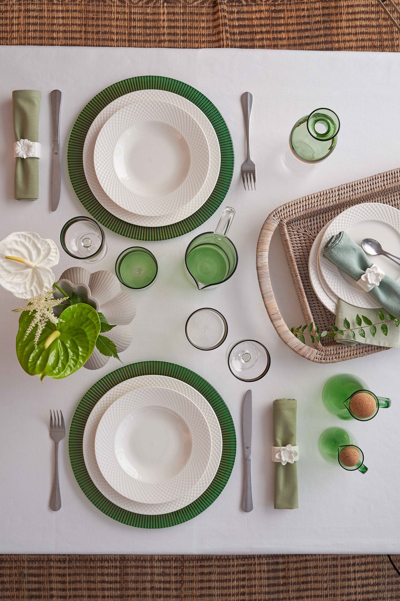 Piatto Tondo Vetro, Botanio - Vetro, ⌀ 33 cm