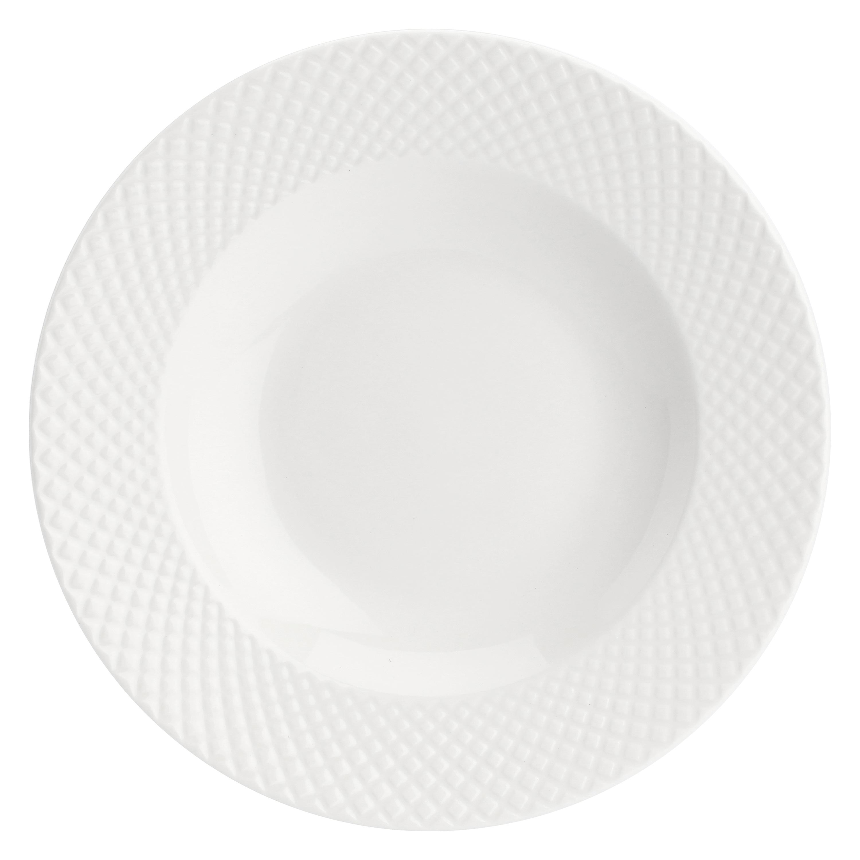 Set Tazza caffè con piattino, Reale - New Bone China, Piatto Piano Ø27 cm; Piatto Fondo Ø22 cm; Piatto Frutta Ø20 cm