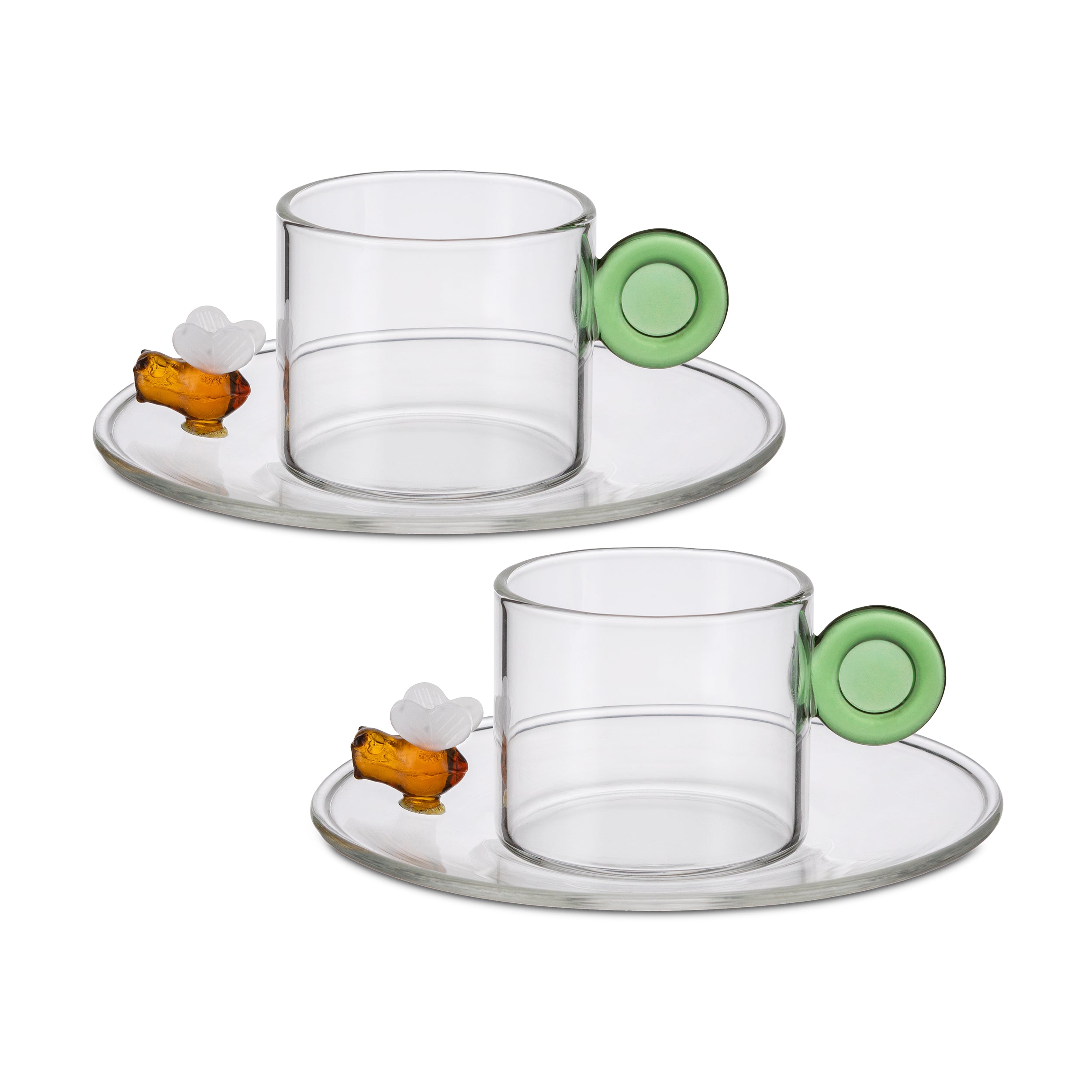 Set da 2,Tazzine, Apiflora - Borosilicato, 80 ml - Thun Casa