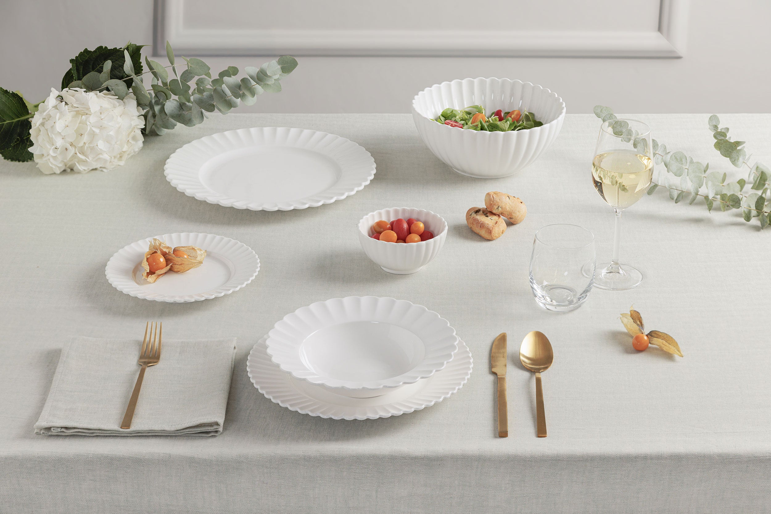 Set da 6 - Bellavista Piatto Fondo - Porcellana,Ø 22 cm