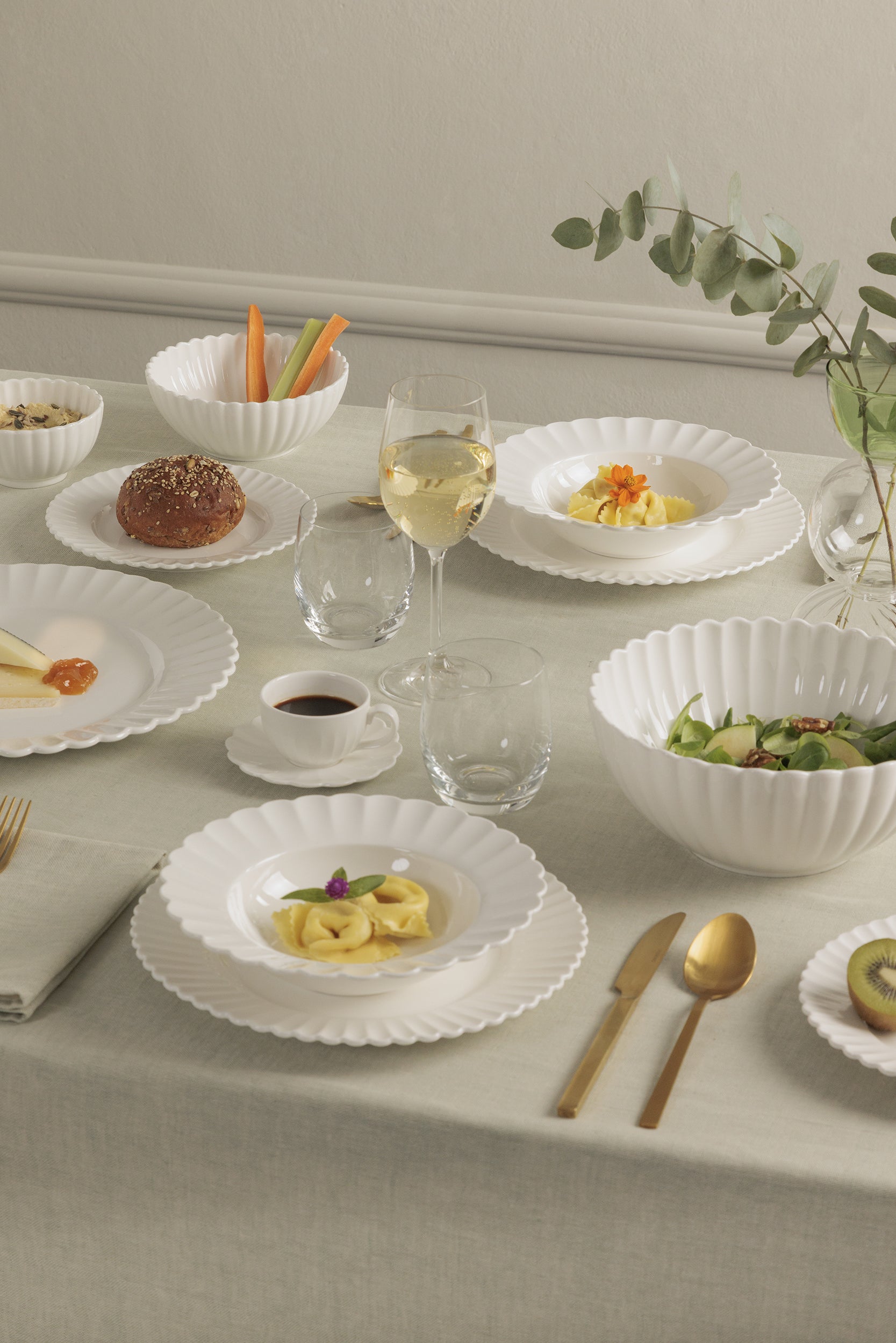 Set da 6 - Bellavista Piatto Frutta - Porcellana,Ø 20 cm