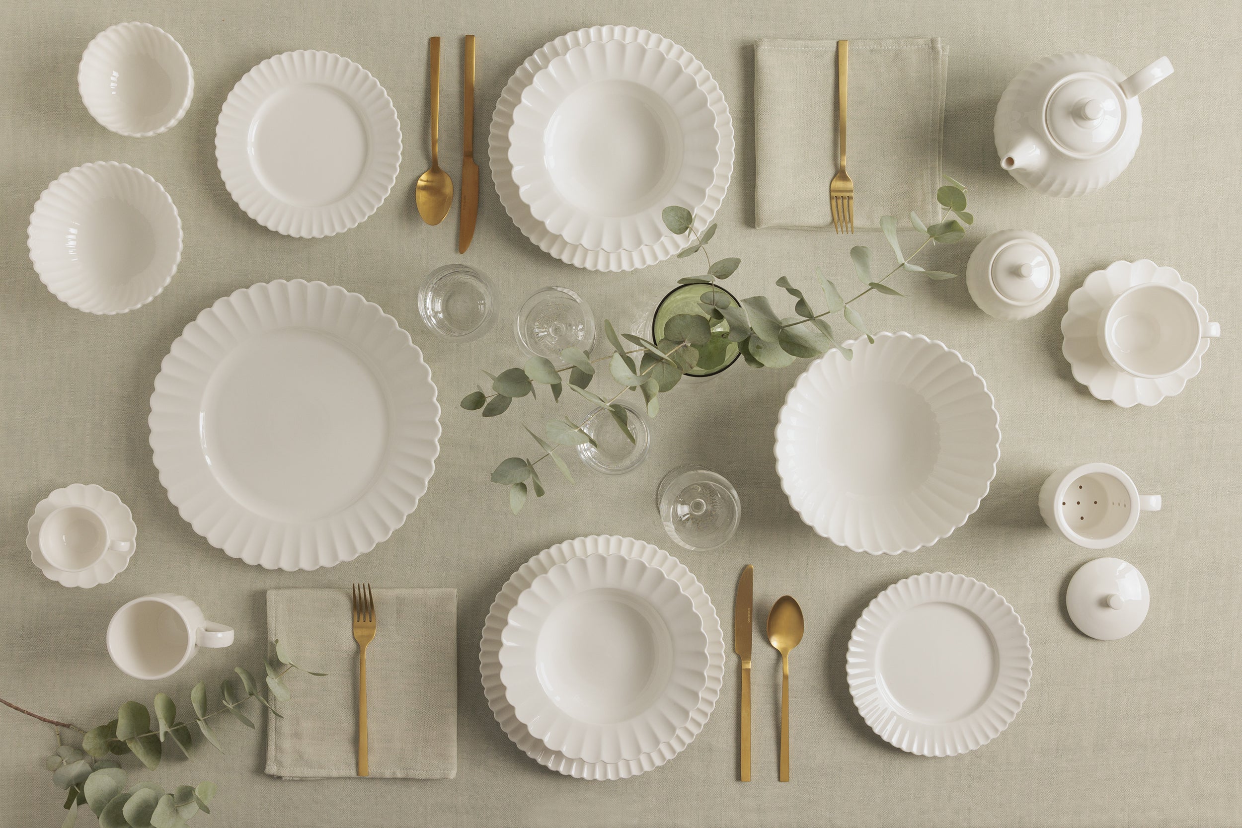 Set da 6 - Bellavista Piatto Frutta - Porcellana,Ø 20 cm