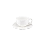 Set da 6 - Bellavista Tazza Colazione con piattino - Porcellana,250 ml