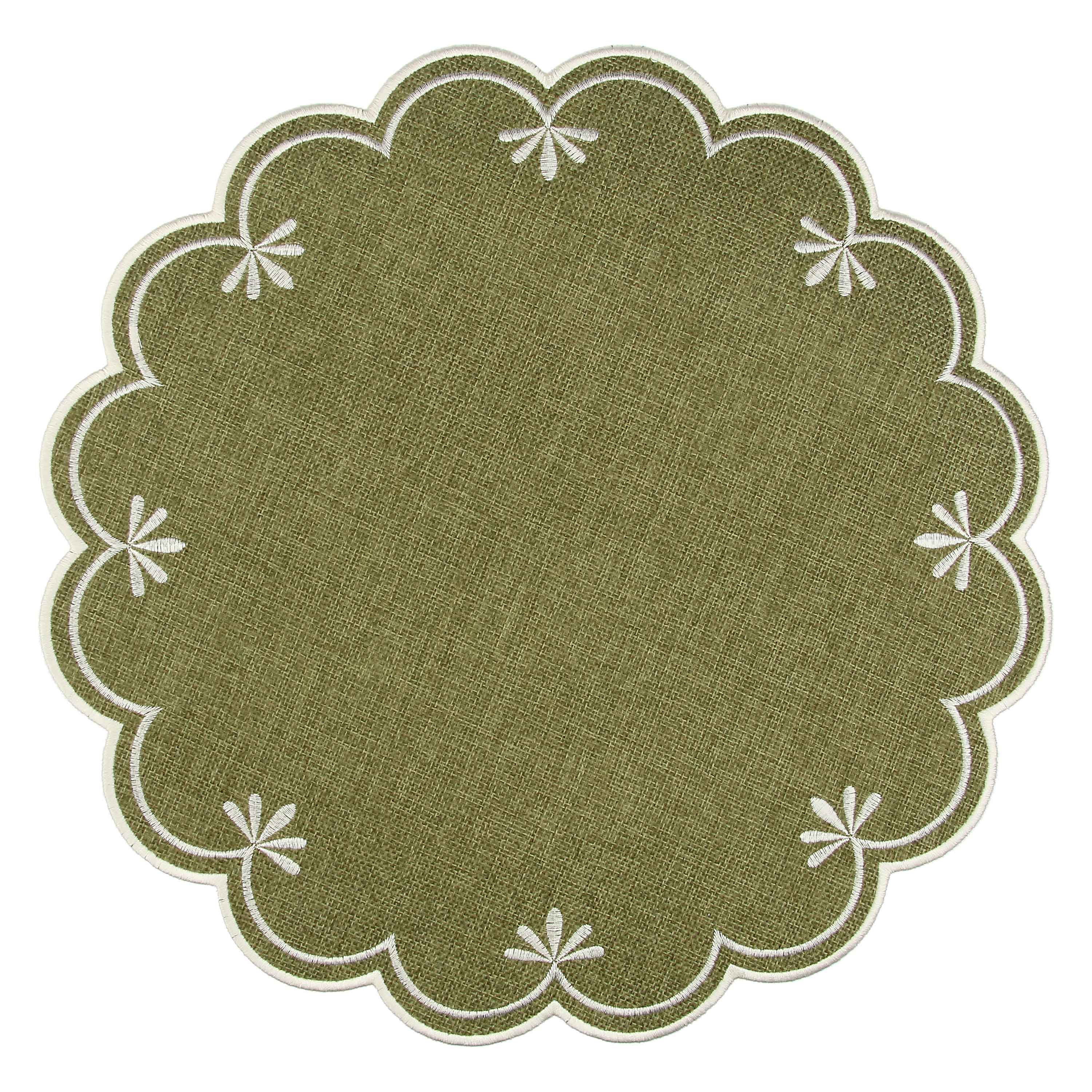 Set da 6 - Botanio Sottopiatto Palme - Tessuto,Ø40  Cm