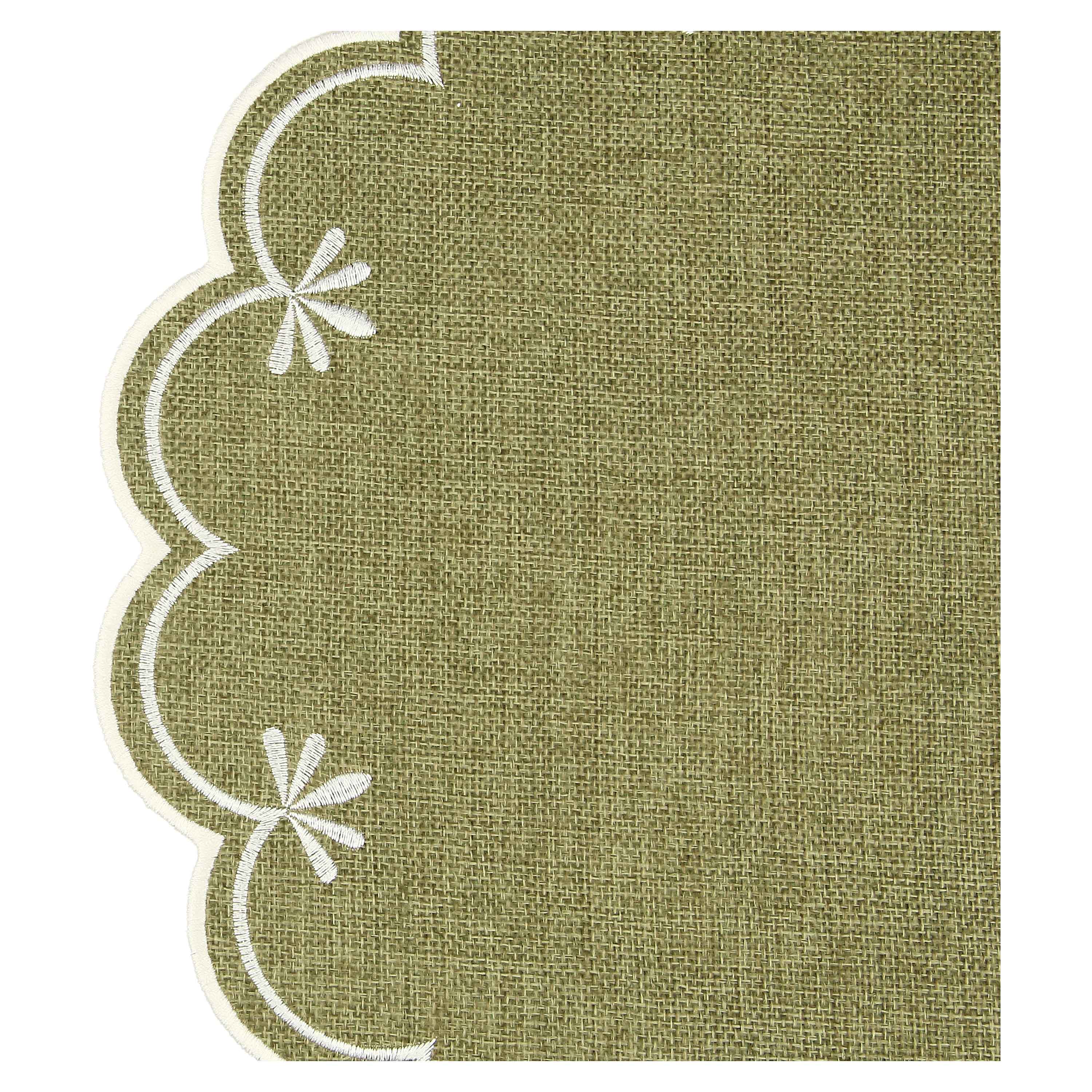 Set da 6 - Botanio Sottopiatto Palme - Tessuto,Ø40  Cm