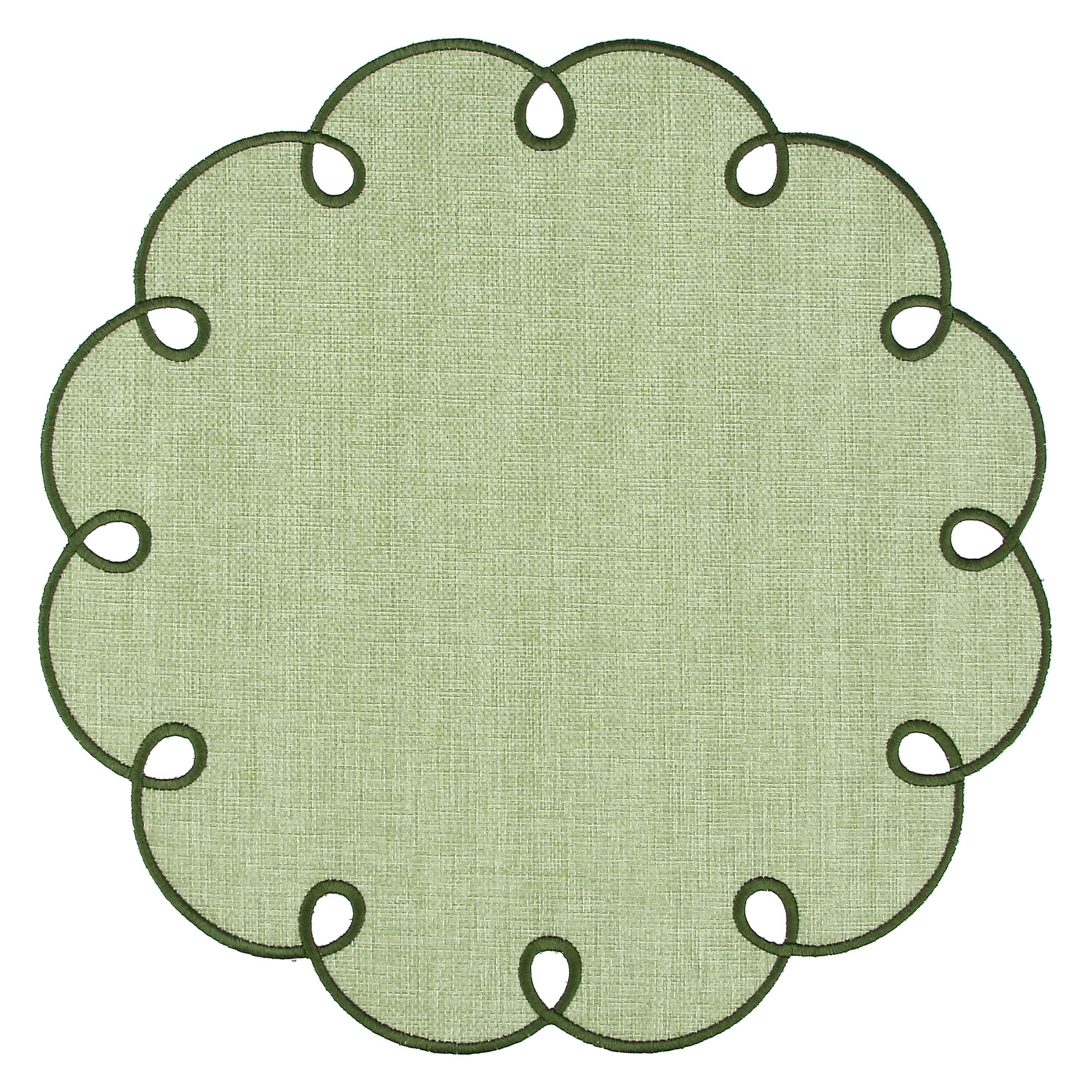 Set da 6 - Botanio Sottopiatto Sangallo - Tessuto,Ø40  Cm