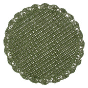 Set da 6 - Botanio Sottopiatto Rafia Fiore - Tessuto,Ø40  Cm