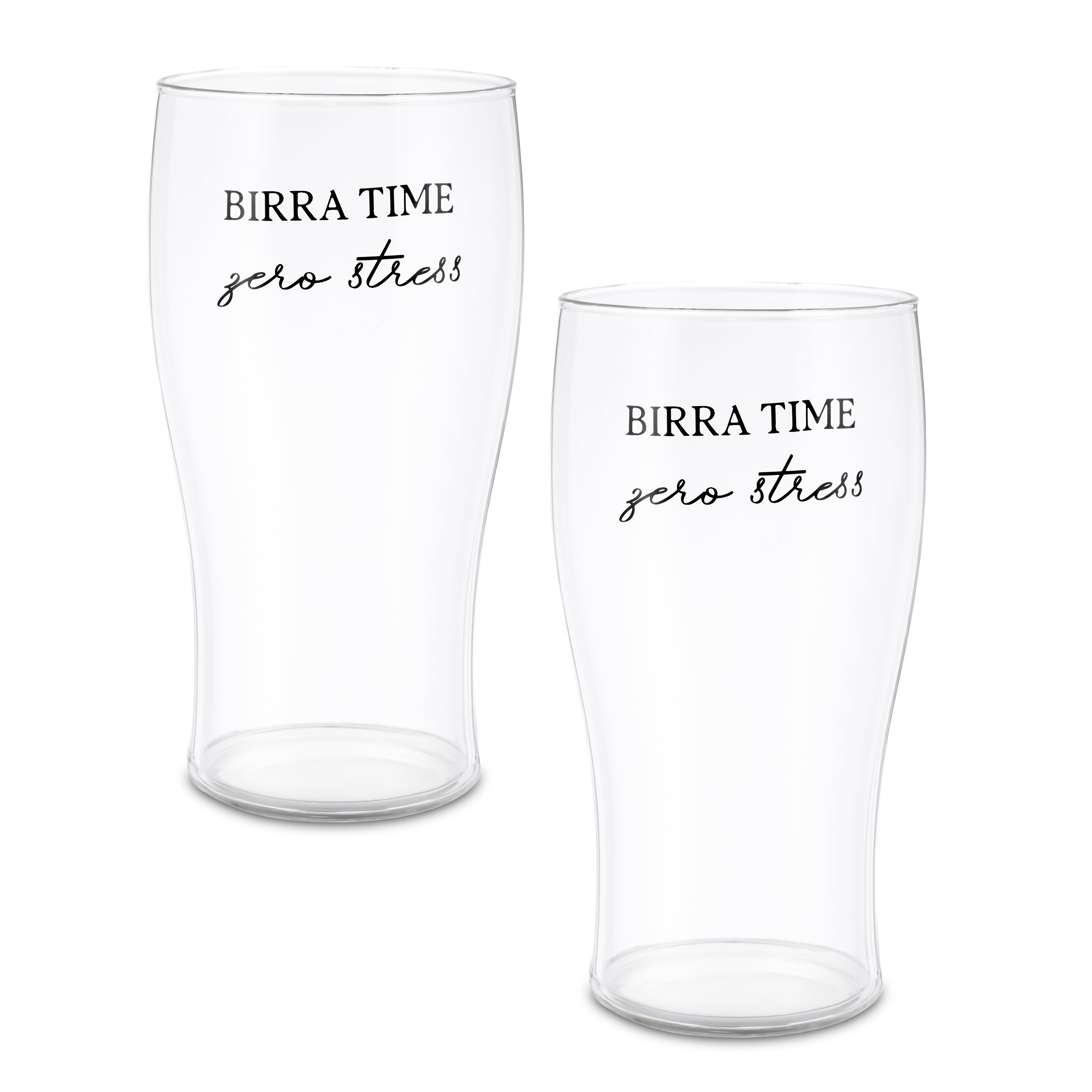 I Garbati Set 2 Bicchieri Birra - Vetro, 500 ml