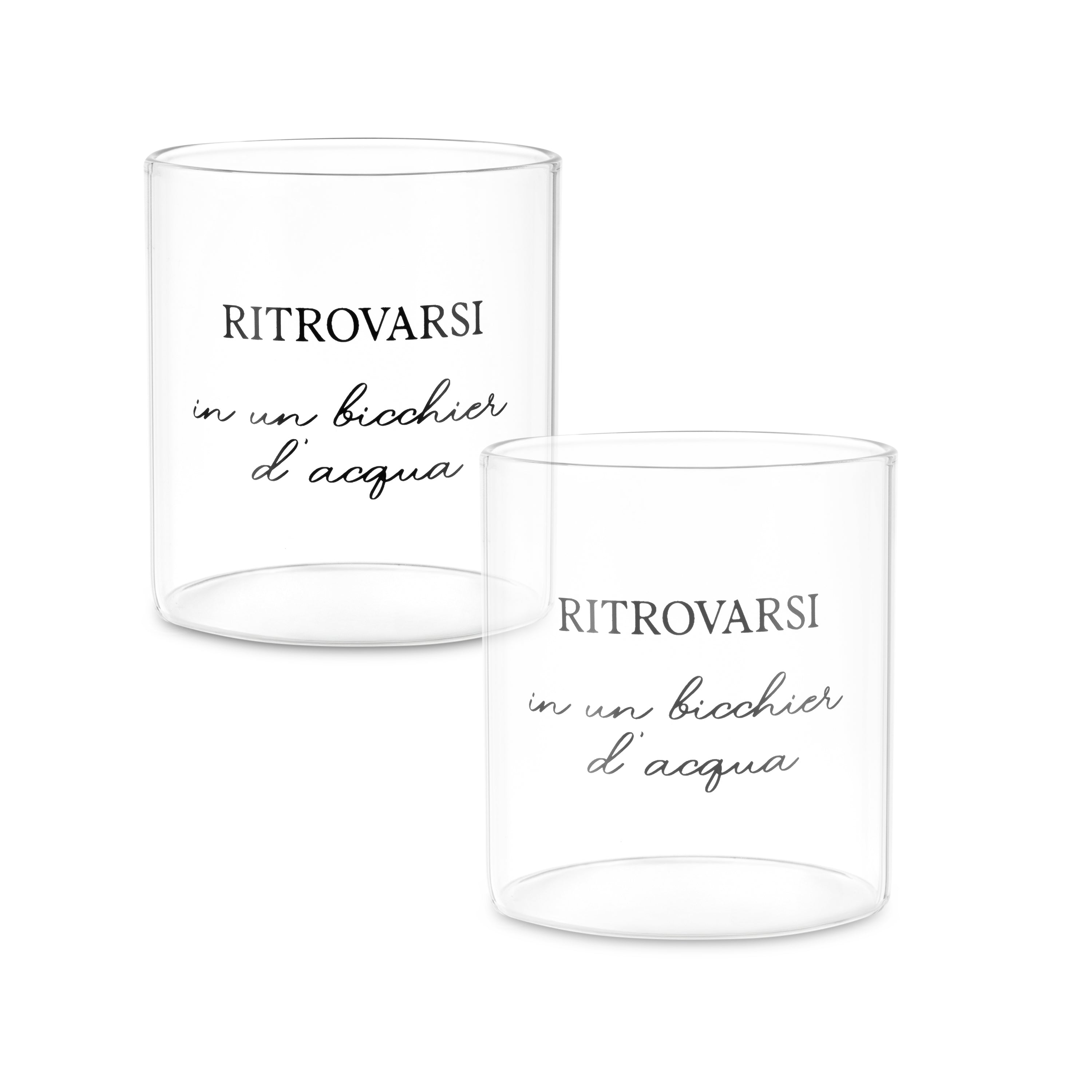 I Garbati Set 2 Bicchieri Acqua - Vetro,300 ml