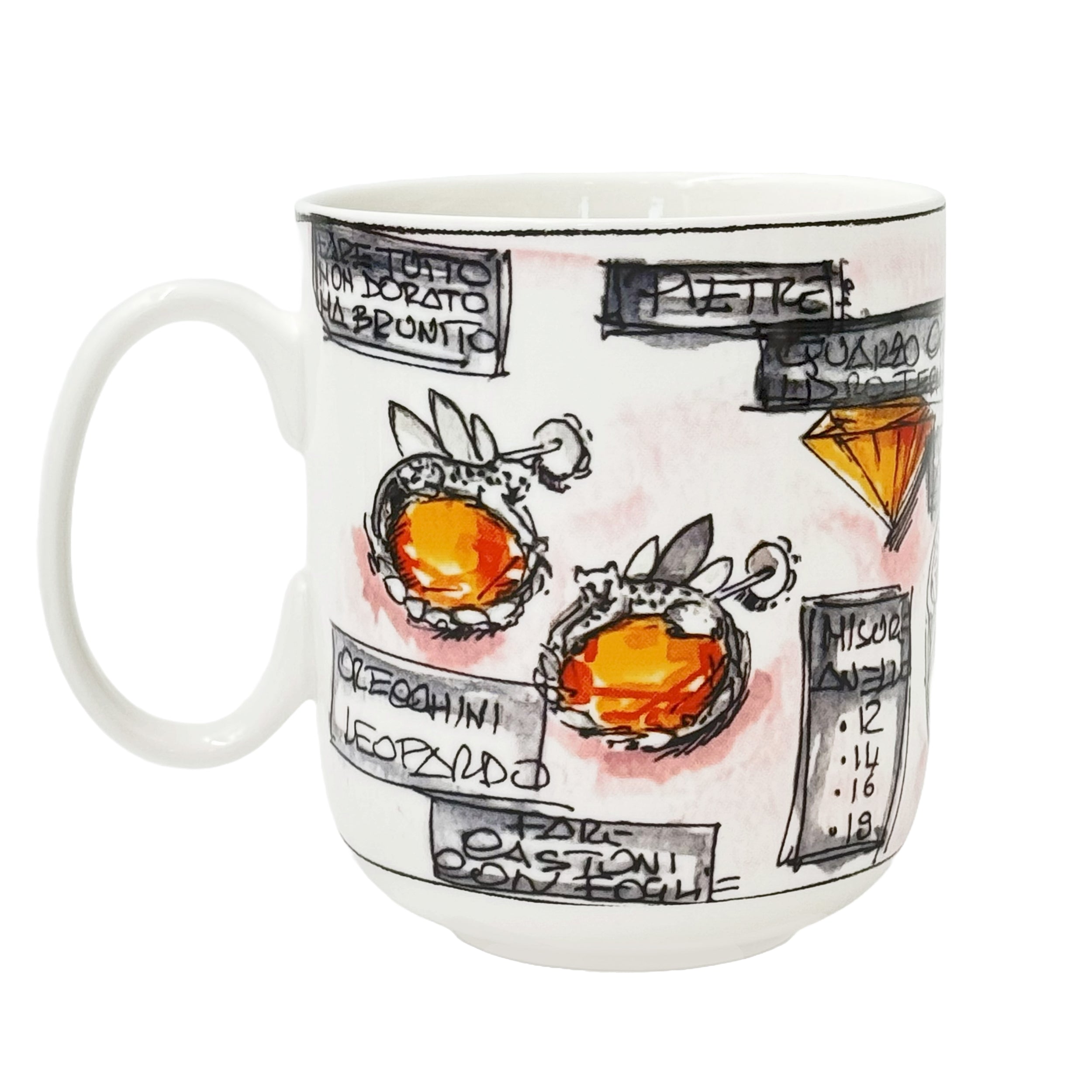 Raspini Eden Mug Leopardo - Porcellana,400 ml