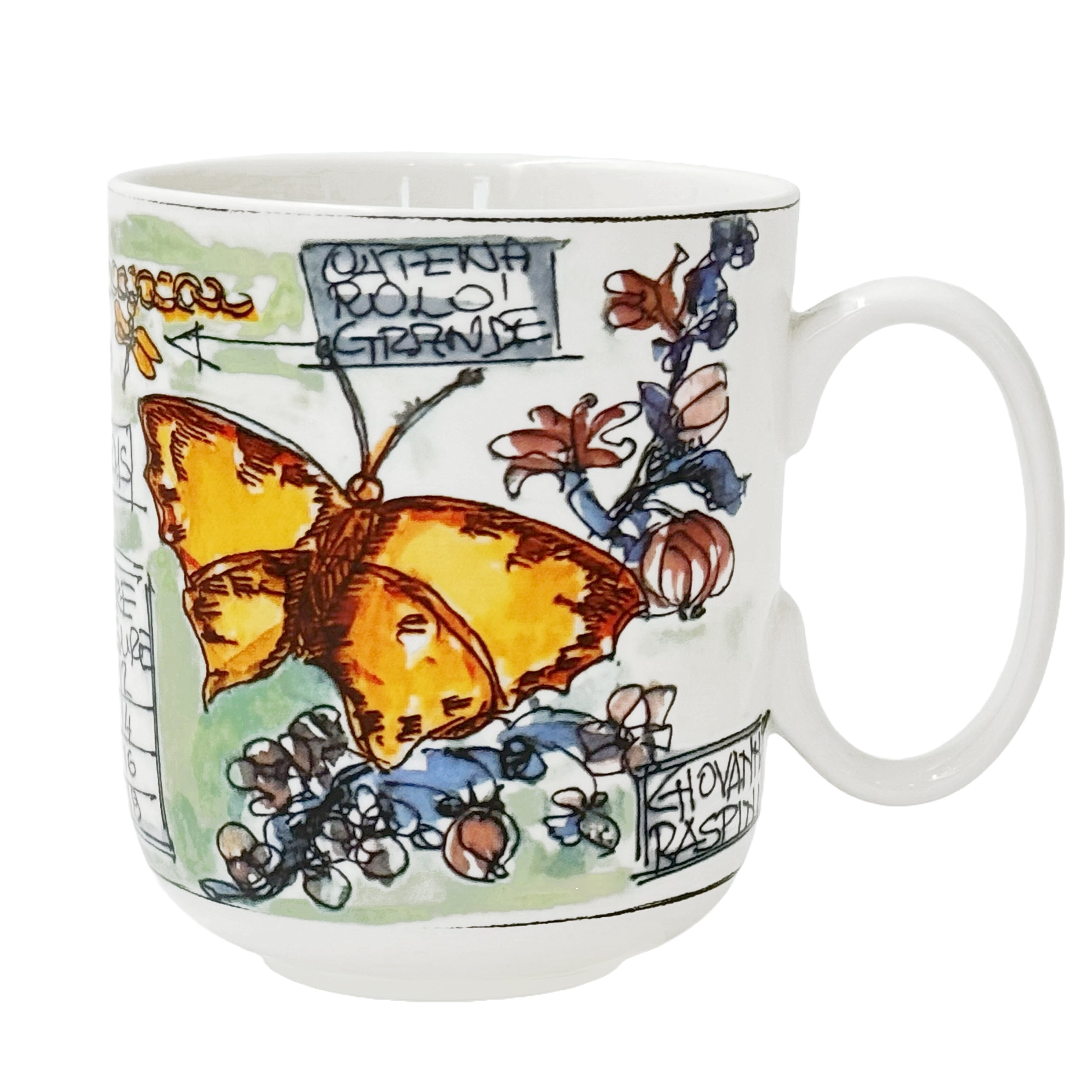 Raspini Eden Mug Farfalla - Porcellana, 400 ml