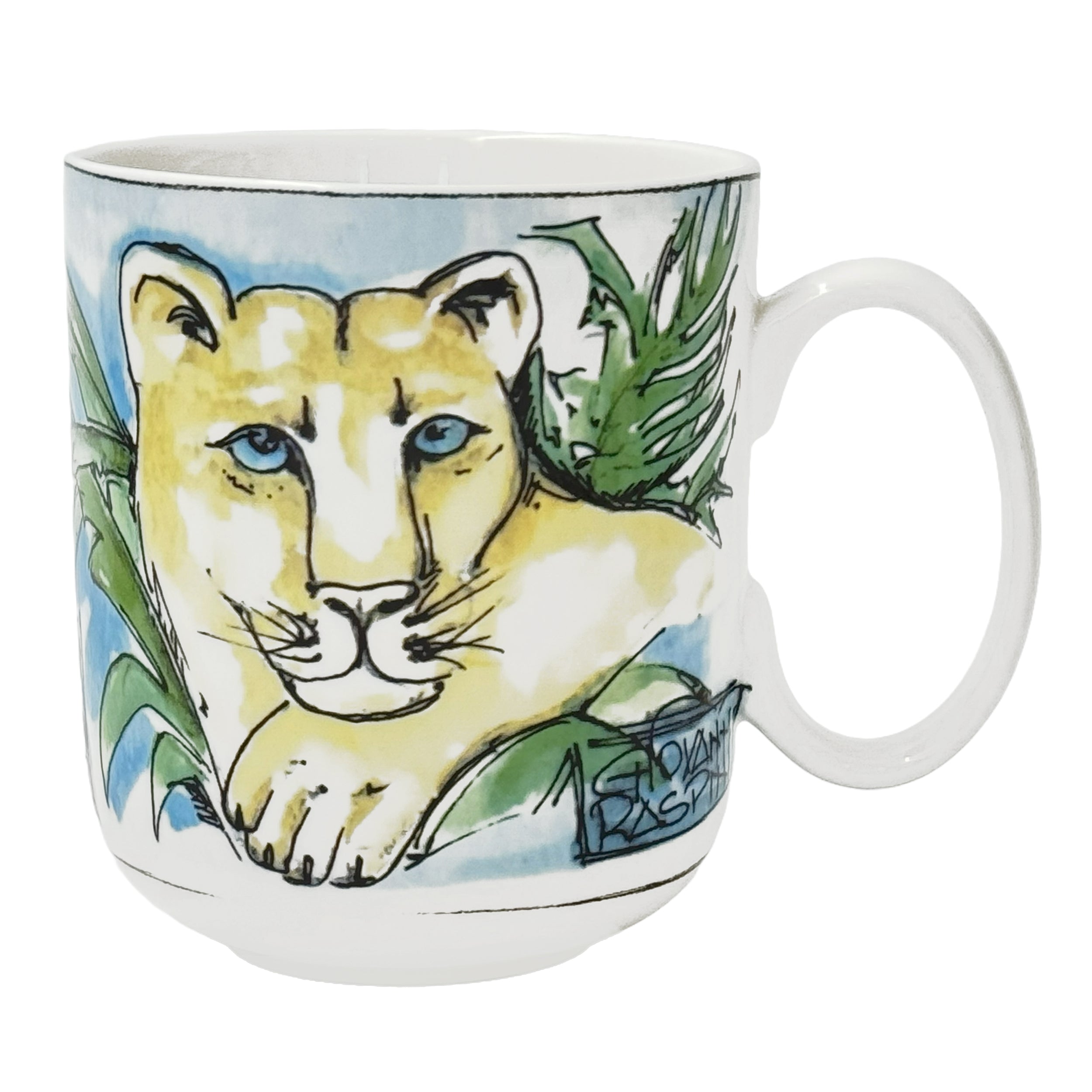 Raspini Eden Mug Pantera - Porcellana, 400 ml