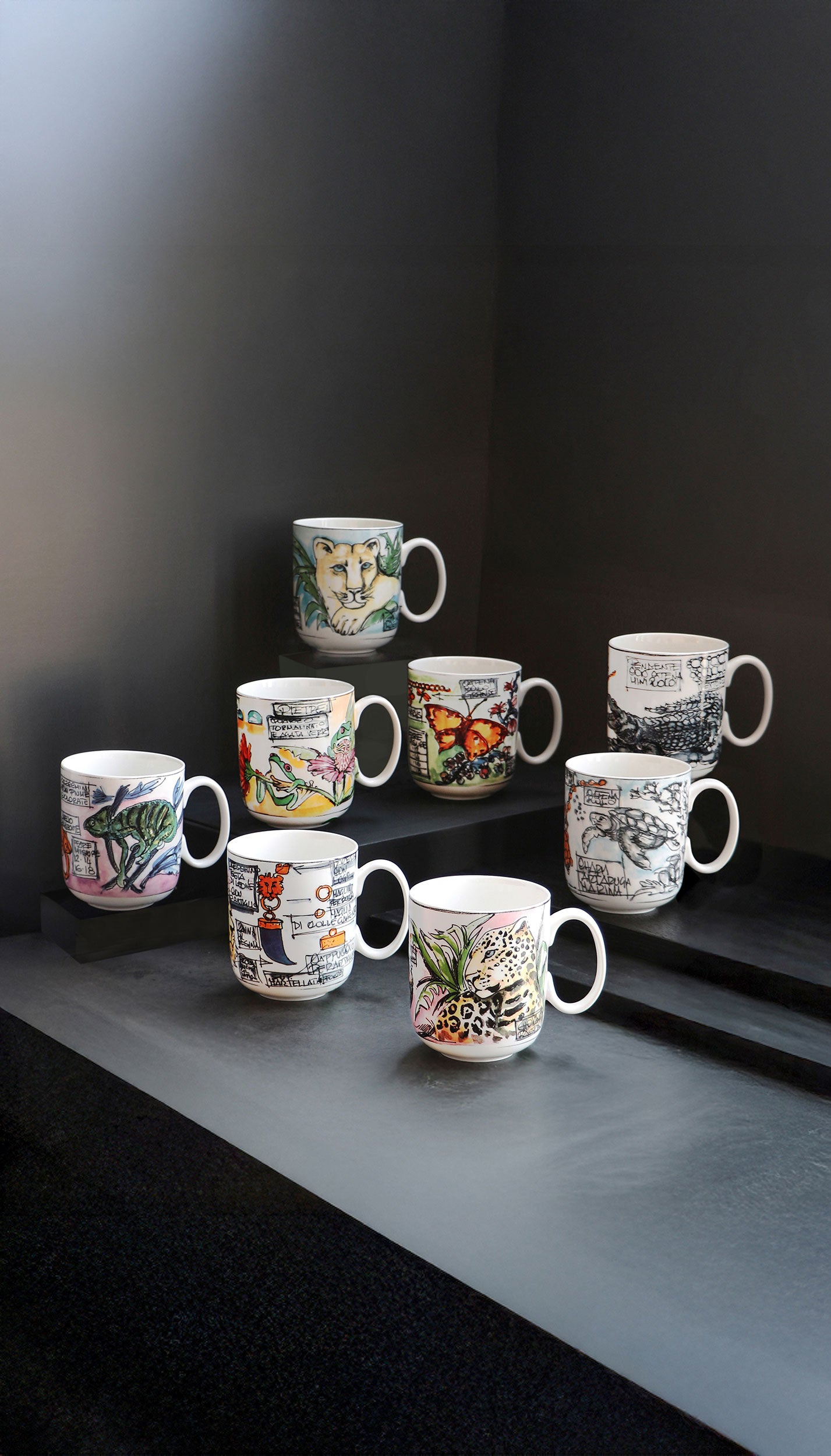 Raspini Eden Mug Pantera - Porcellana, 400 ml