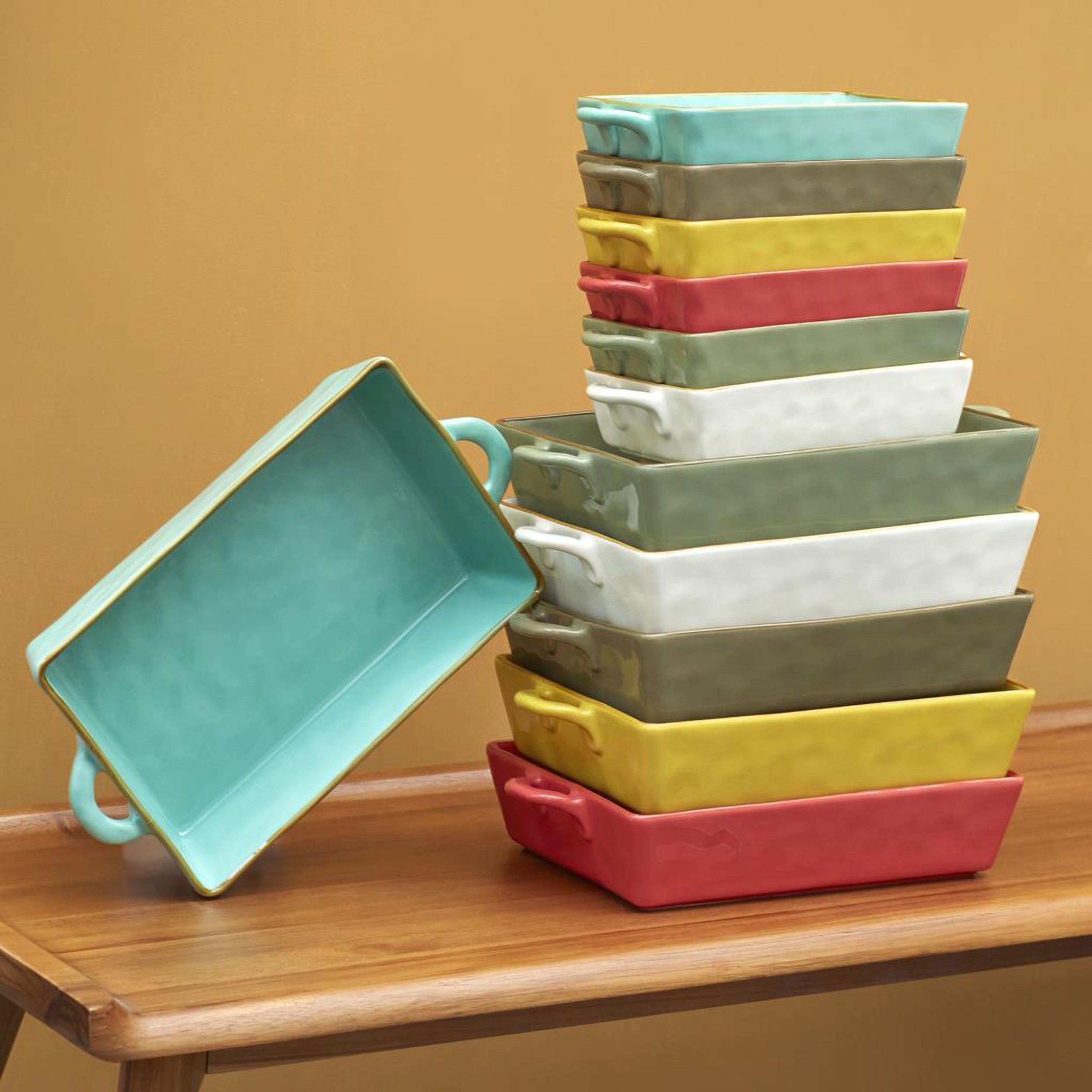 Green Water Baking Tray, Concerto - Stoneware, 38x22xH7,5