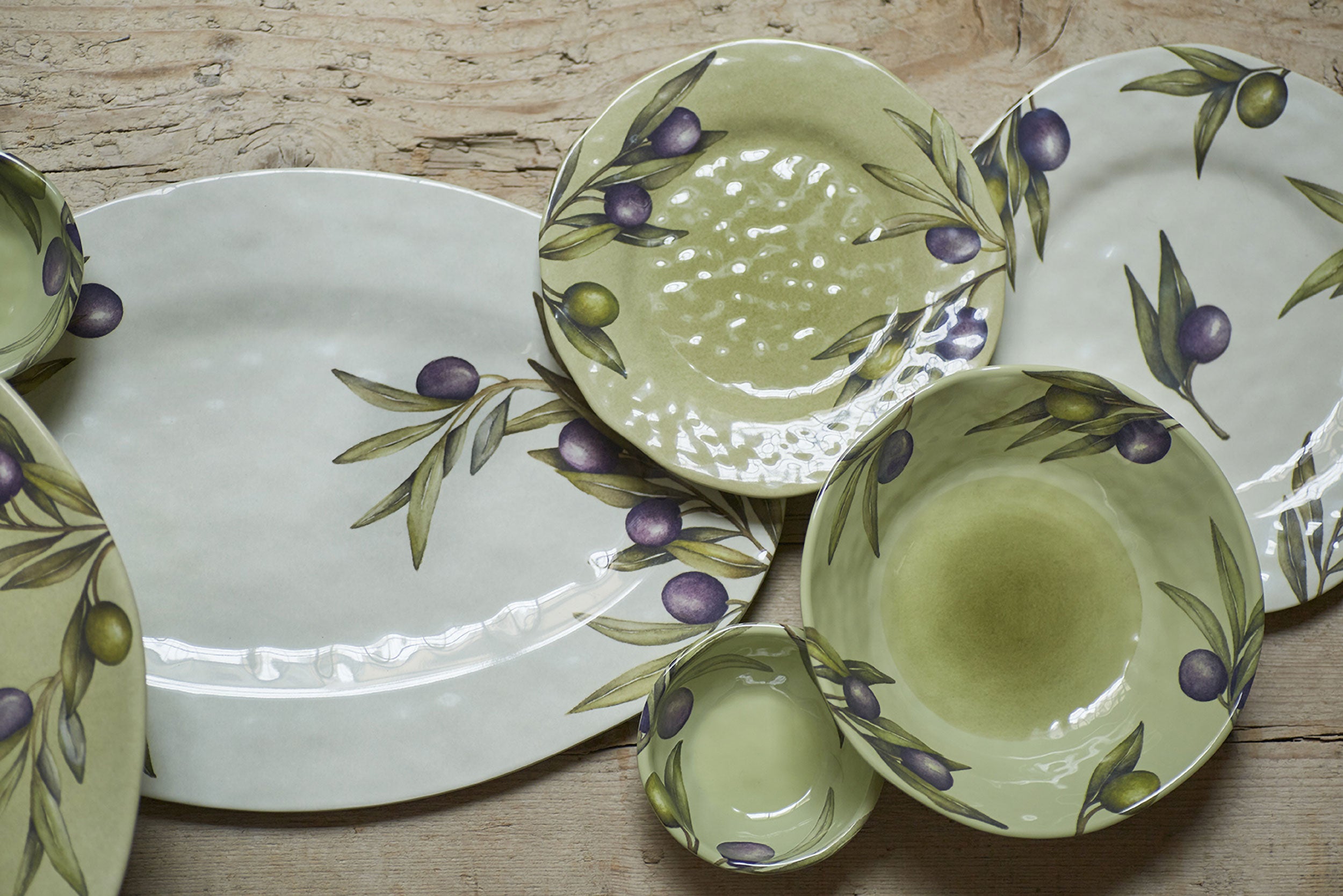 Set da 2, Piatto Fondo, Olyvia - Melamina, 21cm