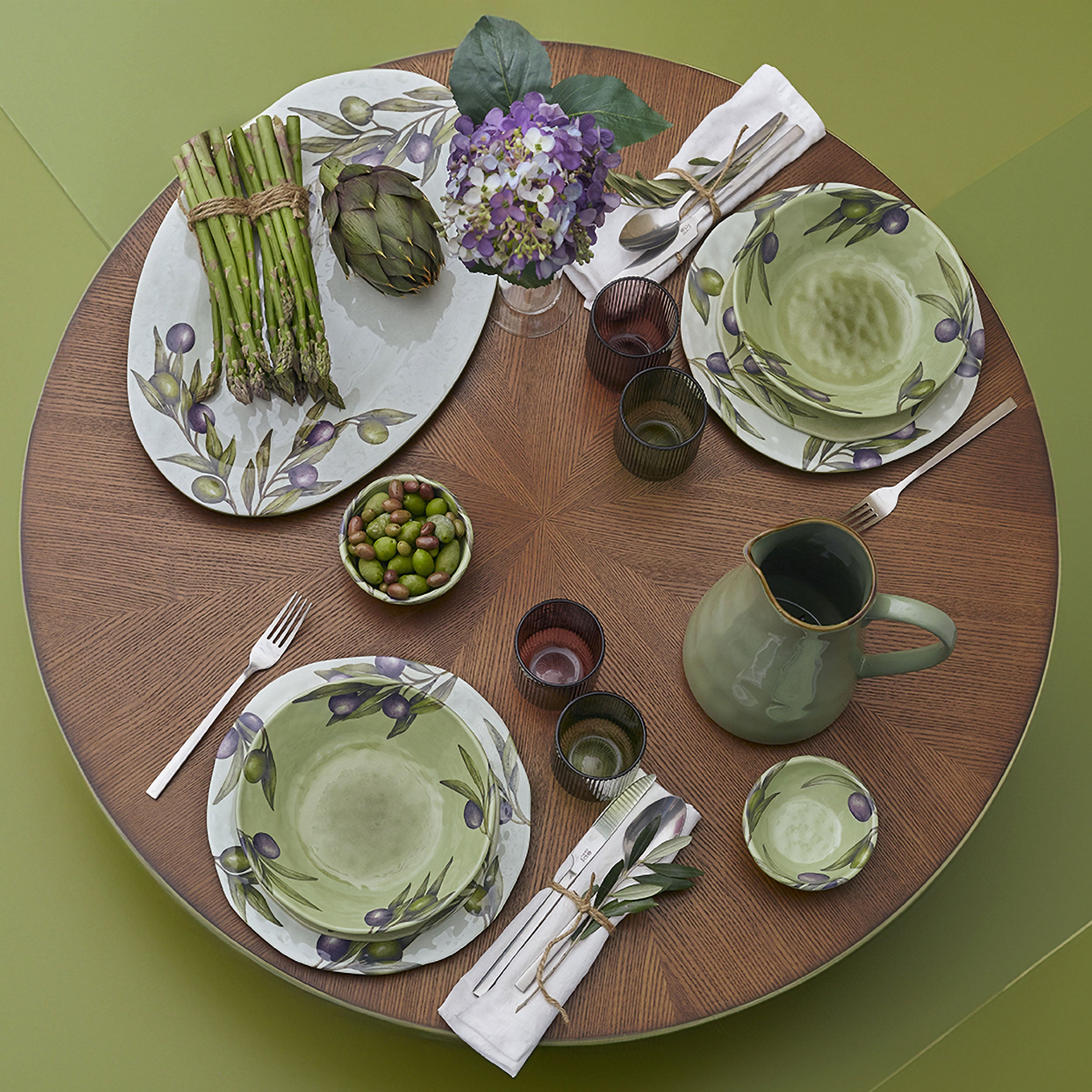 Set da 2, Piatto Fondo, Olyvia - Melamina, 21cm