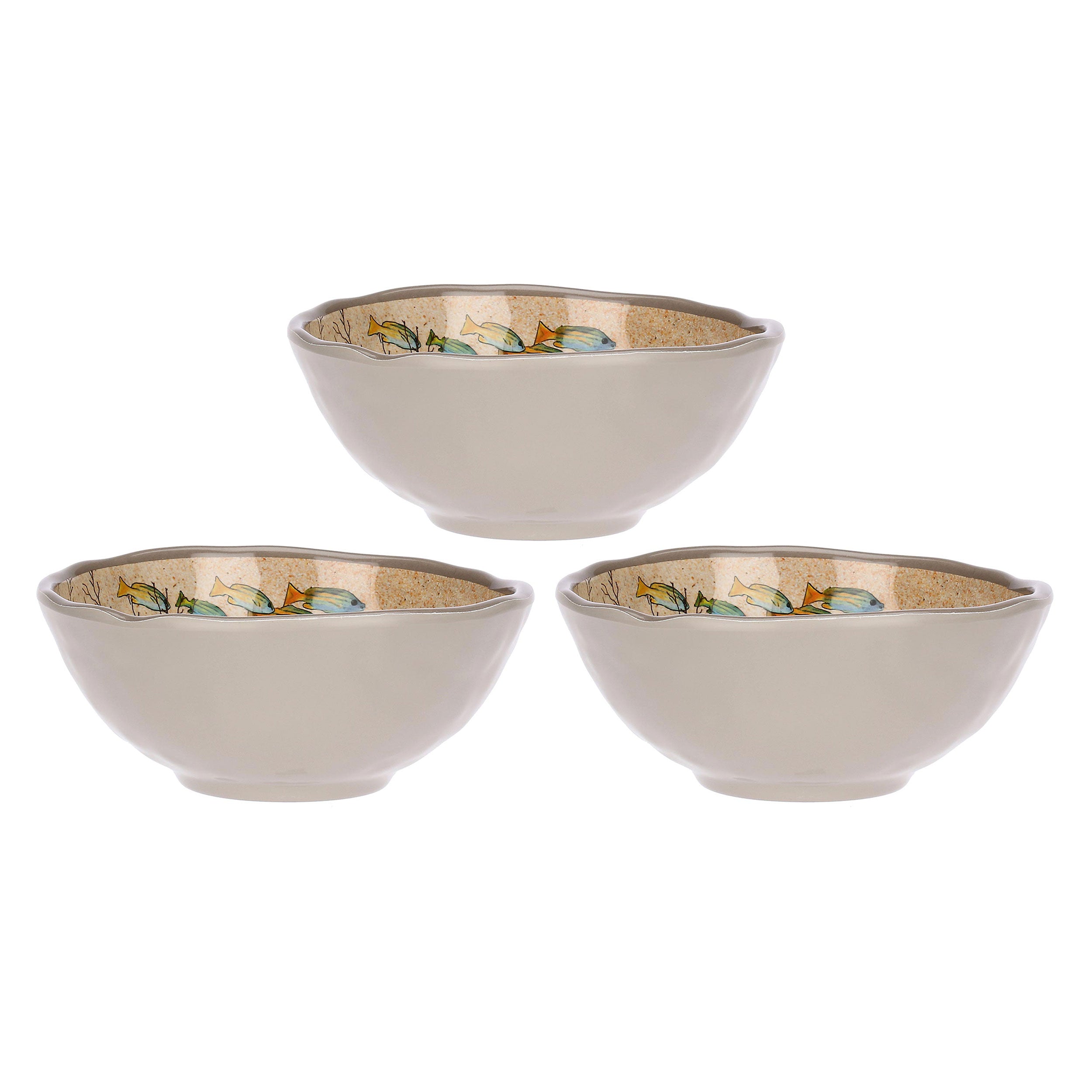 Set da 3, Ciotola, Sea Life - Melamina, 15 cm