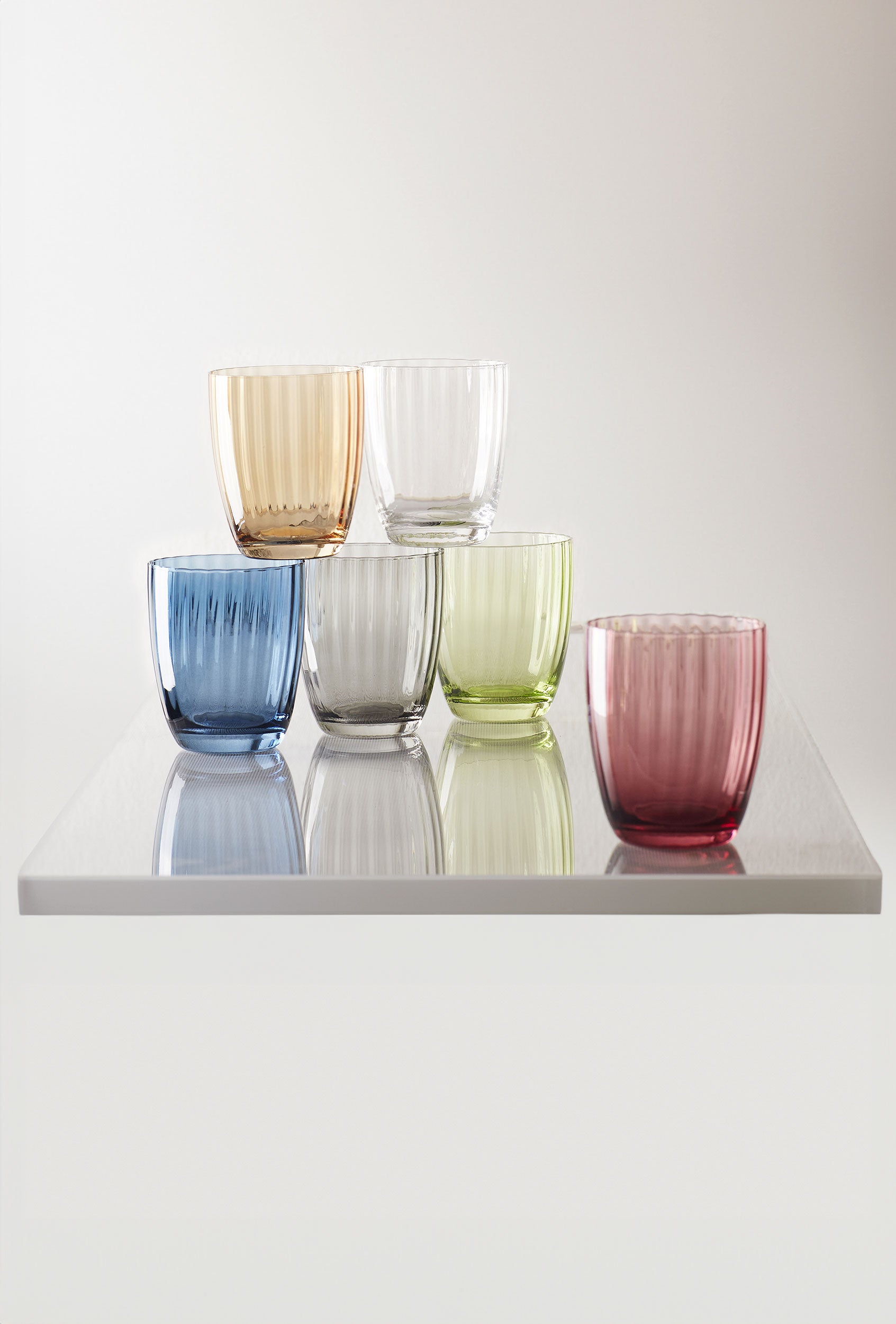 Set da 6, Bicchiere Trasparente, Prismia - Vetro, 310 ml