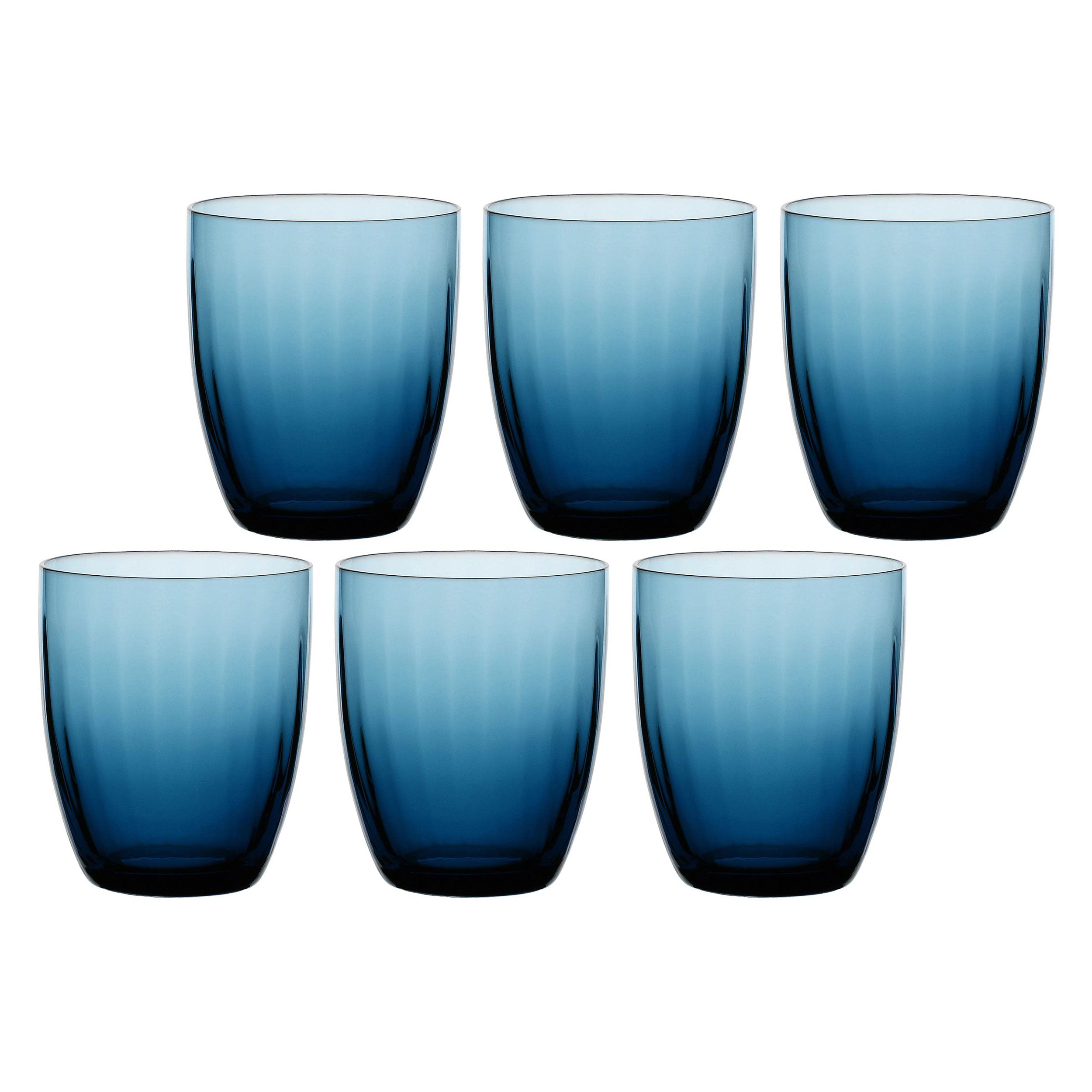Set da 6, Bicchiere Blu, Prismia - Vetro, 310 ml