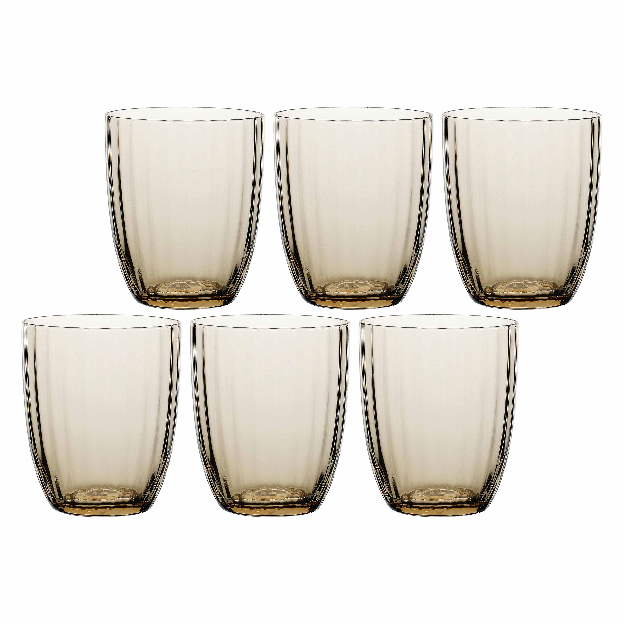Set da 6, Bicchiere Ambra, Prismia - Vetro, 310 ml