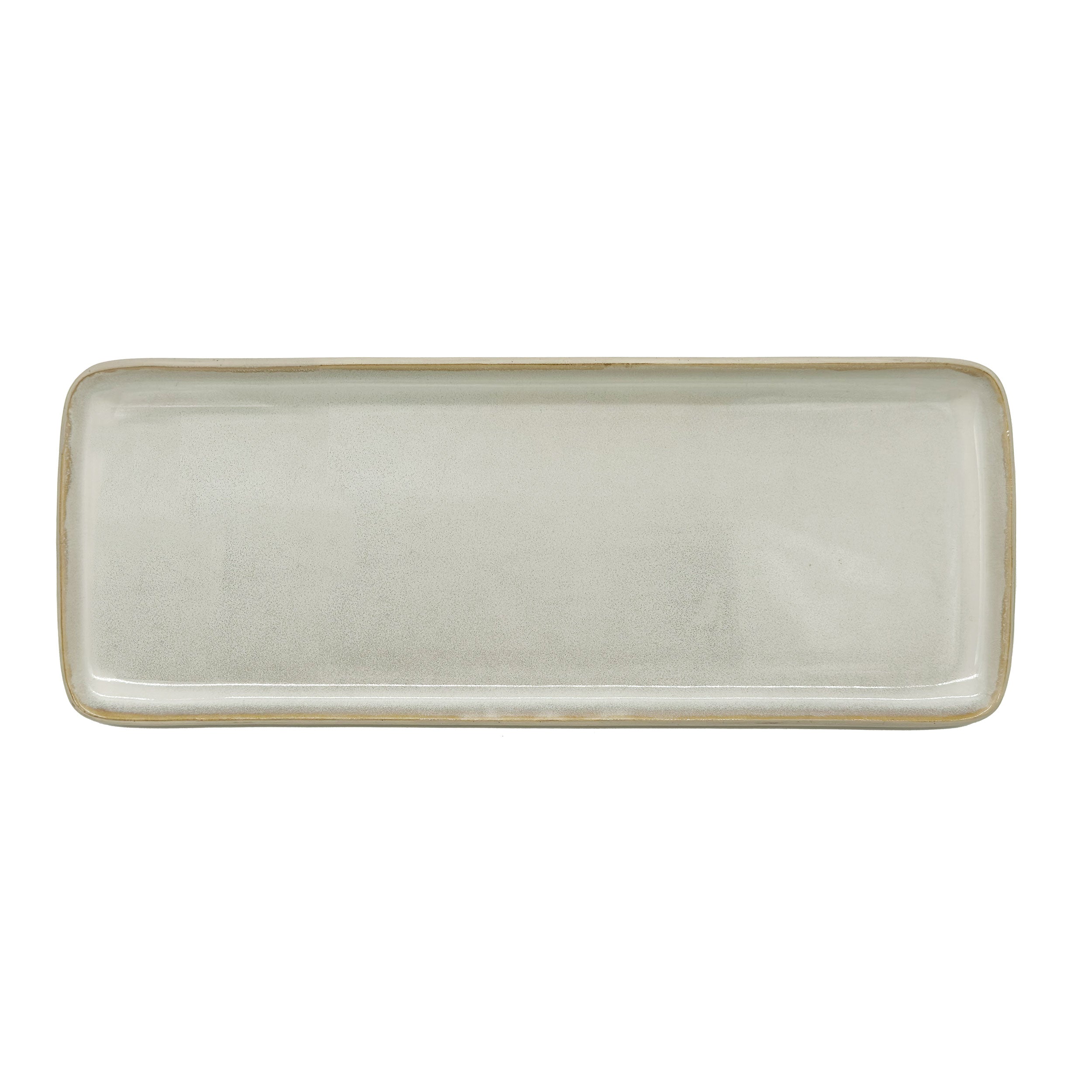 Set da 2, Avorio Vassoio Rettangolare, Arpeggio - Stoneware, 36x13,5x2 cm