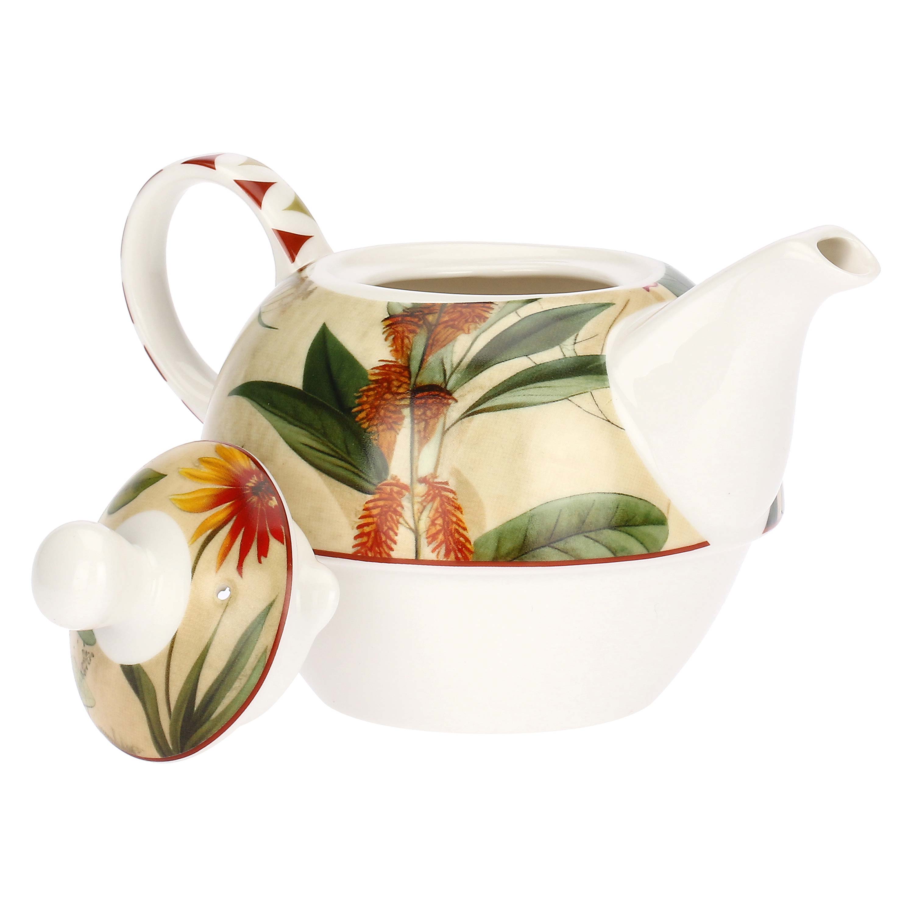 Tea4one with Red Saucer, Mirabilia - Porcelain, 300ml