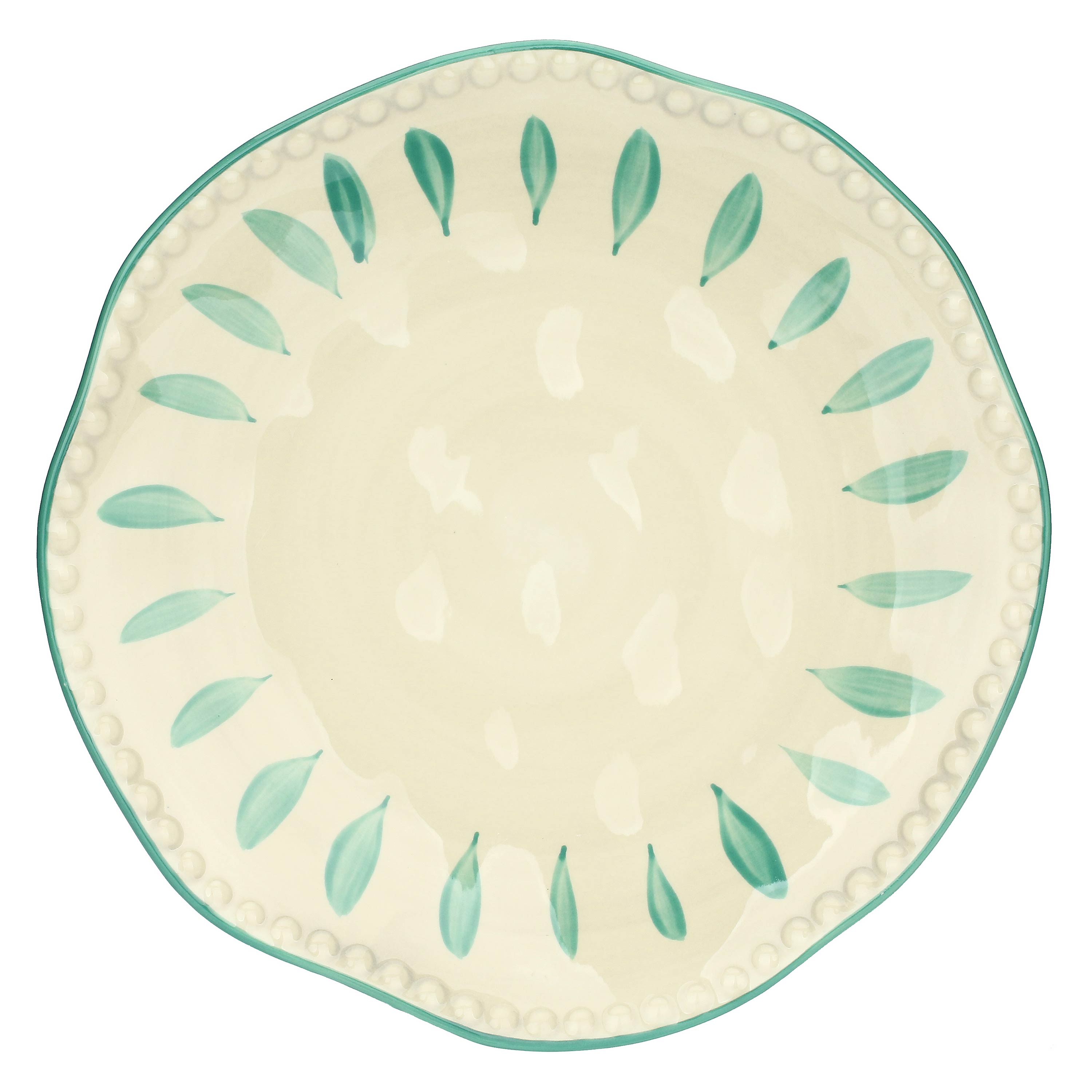 Set da 6 - Domitilla Verde Acqua Piatto Piano - Stoneware, Ø27,3 cm